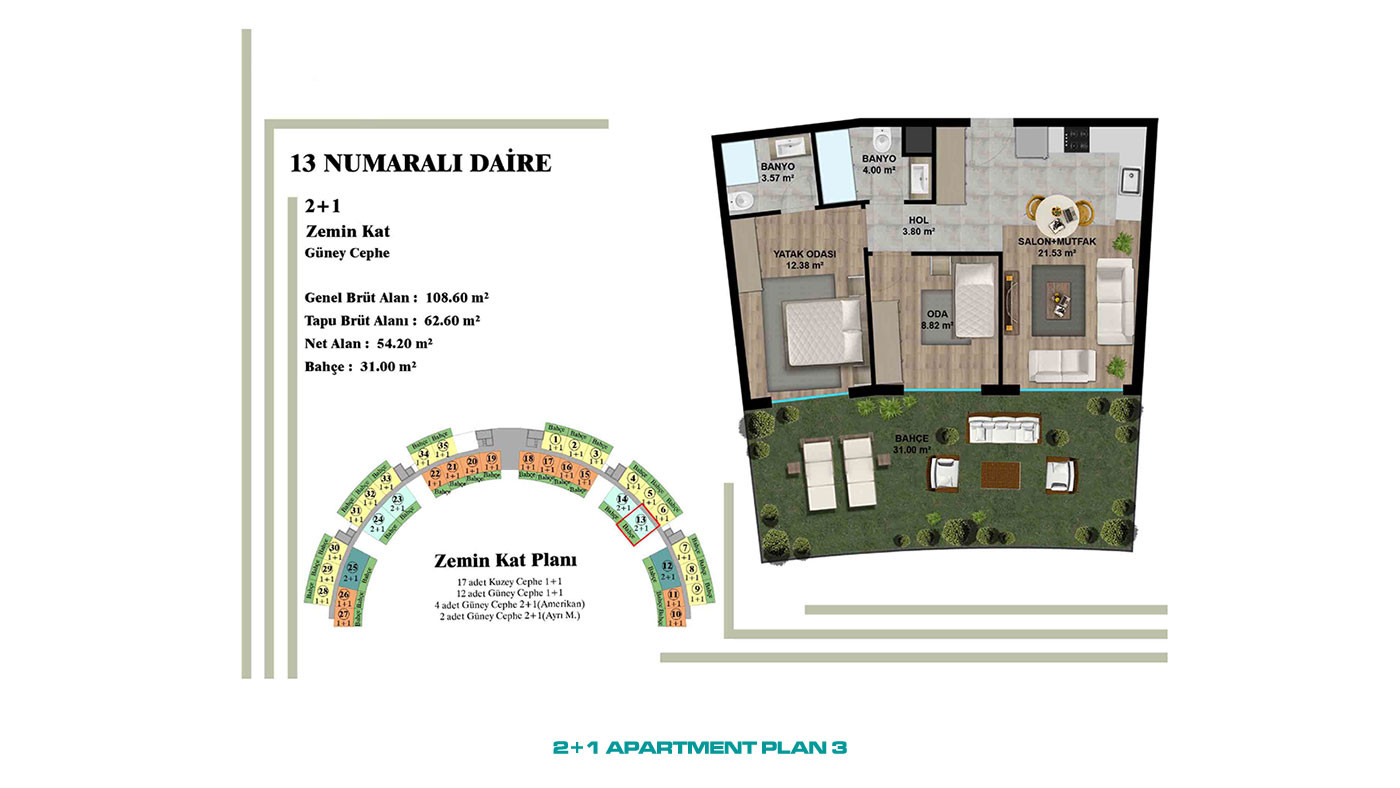 Luxurious Apartments with Indoor and Outdoor Pool in Antalya - 96605
