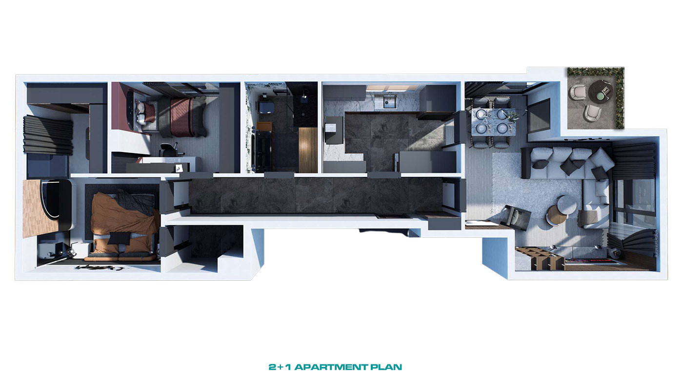 Well-Located Apartments with Smart Home System in Antalya Center - 96669
