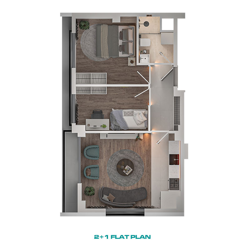 Smart Flats Available in Various Layouts in the Heart of Antalya - 96827