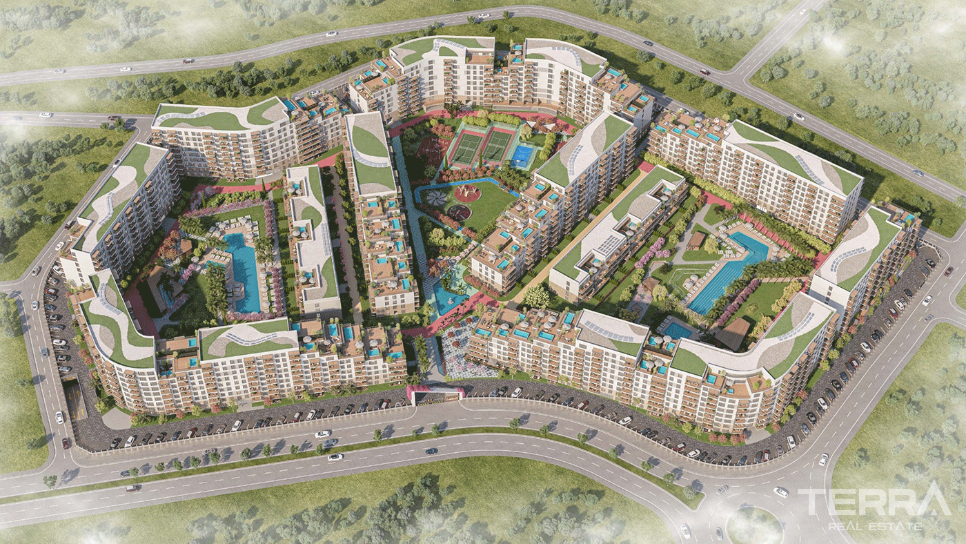 Ferielejligheder i Altıntaş, Antalya – i et stort, moderne kompleks - 97018