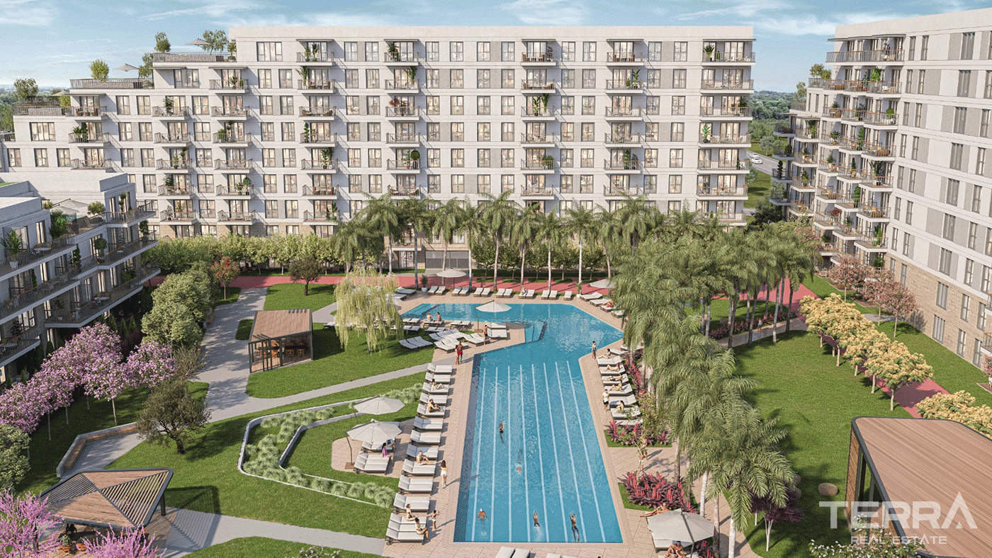 Ferielejligheder i Altıntaş, Antalya – i et stort, moderne kompleks - 97020