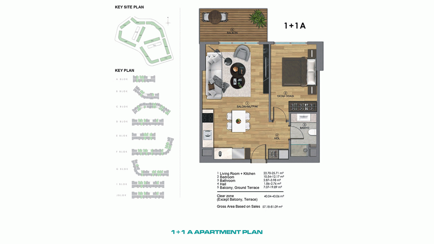 Ferielejligheder i Altıntaş, Antalya – i et stort, moderne kompleks - 97030