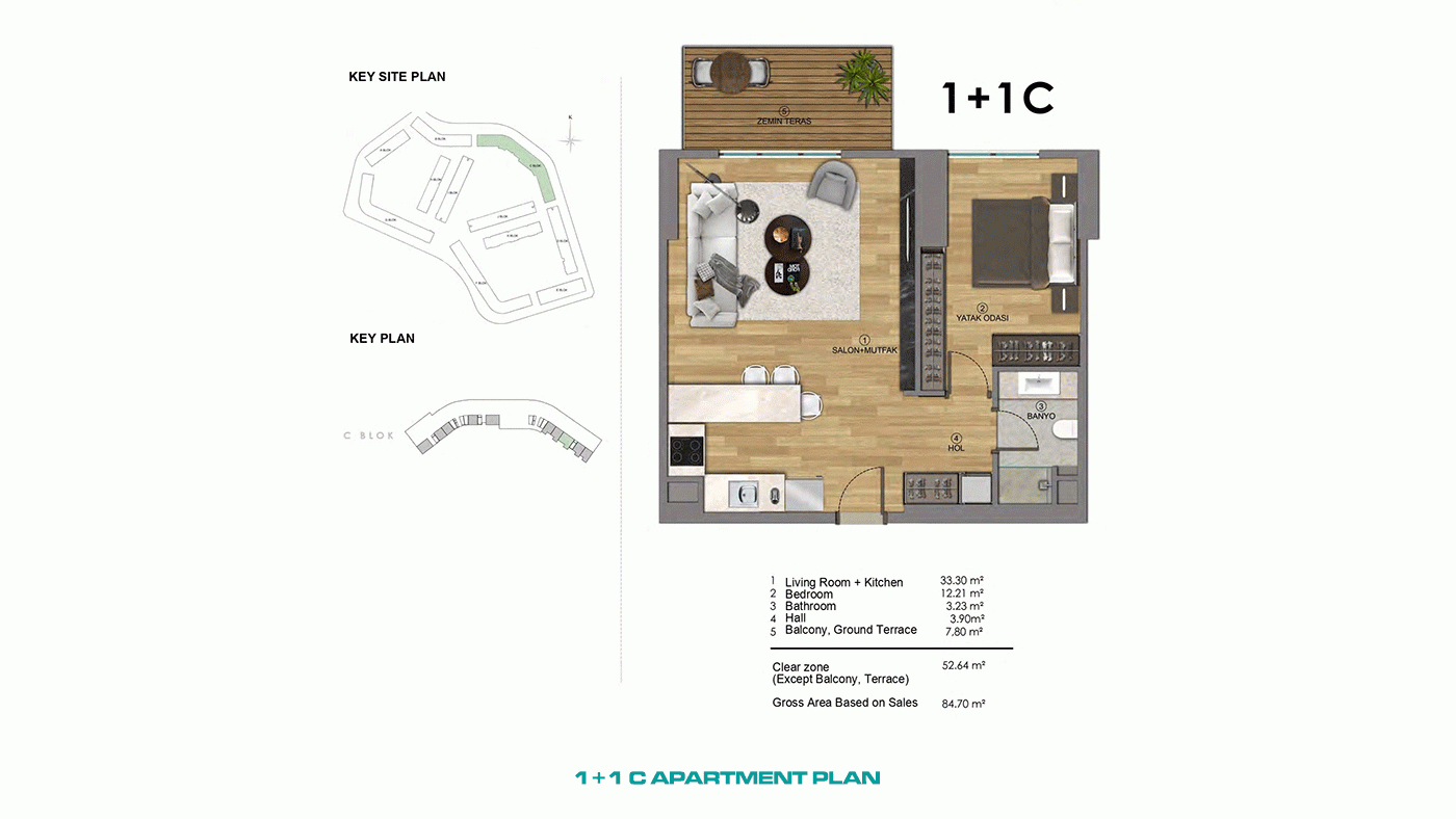 Ferielejligheder i Altıntaş, Antalya – i et stort, moderne kompleks - 97031