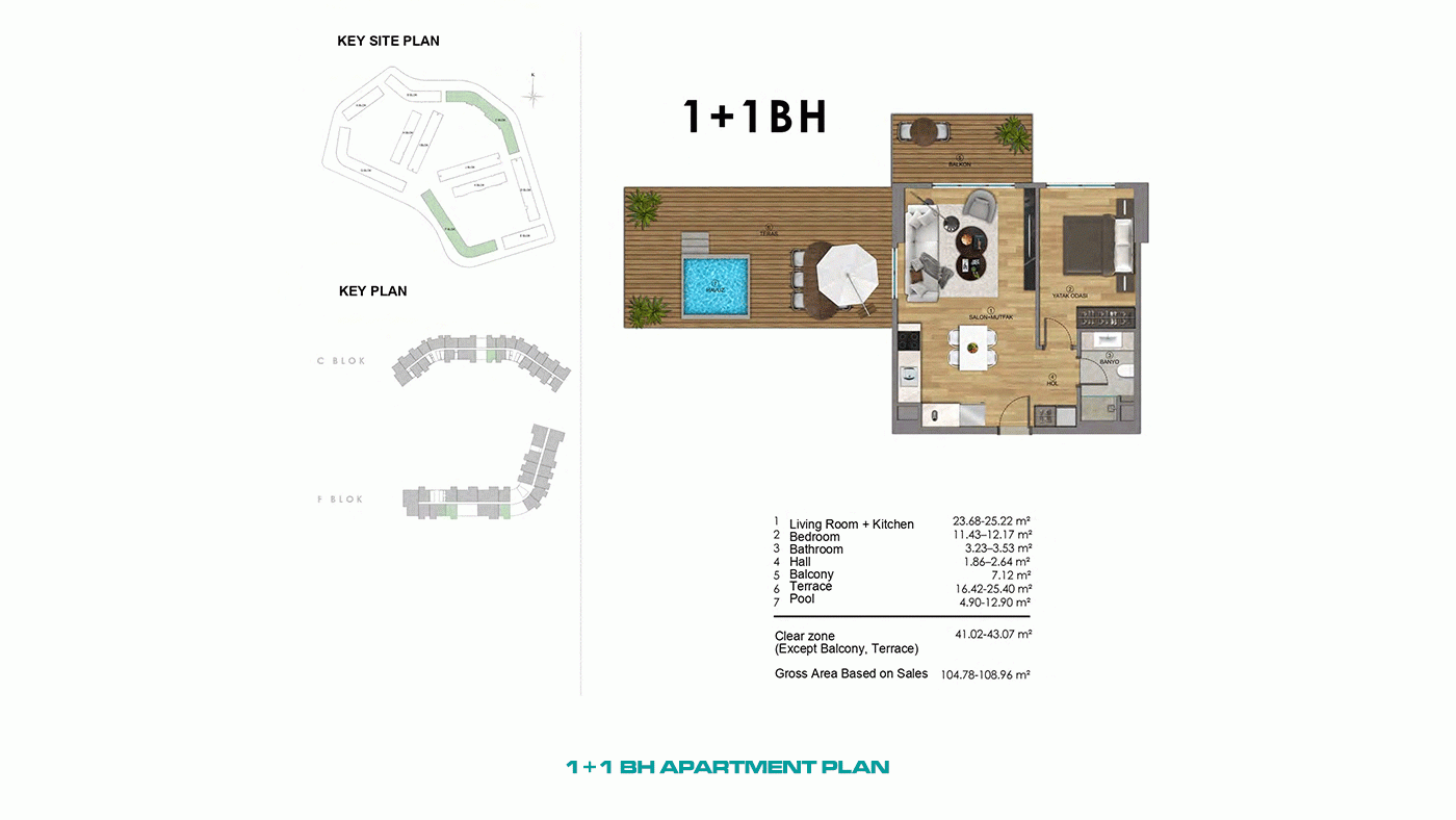 Ferielejligheder i Altıntaş, Antalya – i et stort, moderne kompleks - 97032