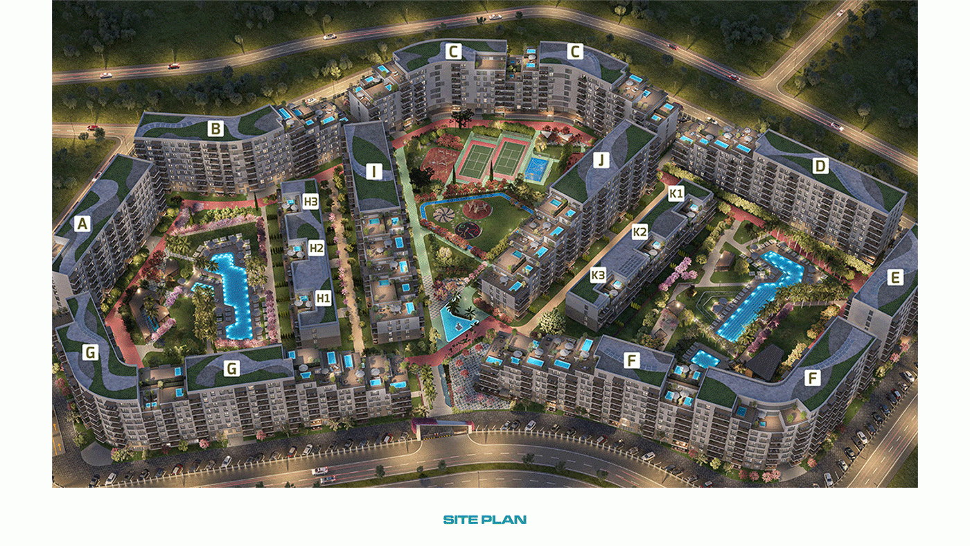 Ferielejligheder i Altıntaş, Antalya – i et stort, moderne kompleks - 97036