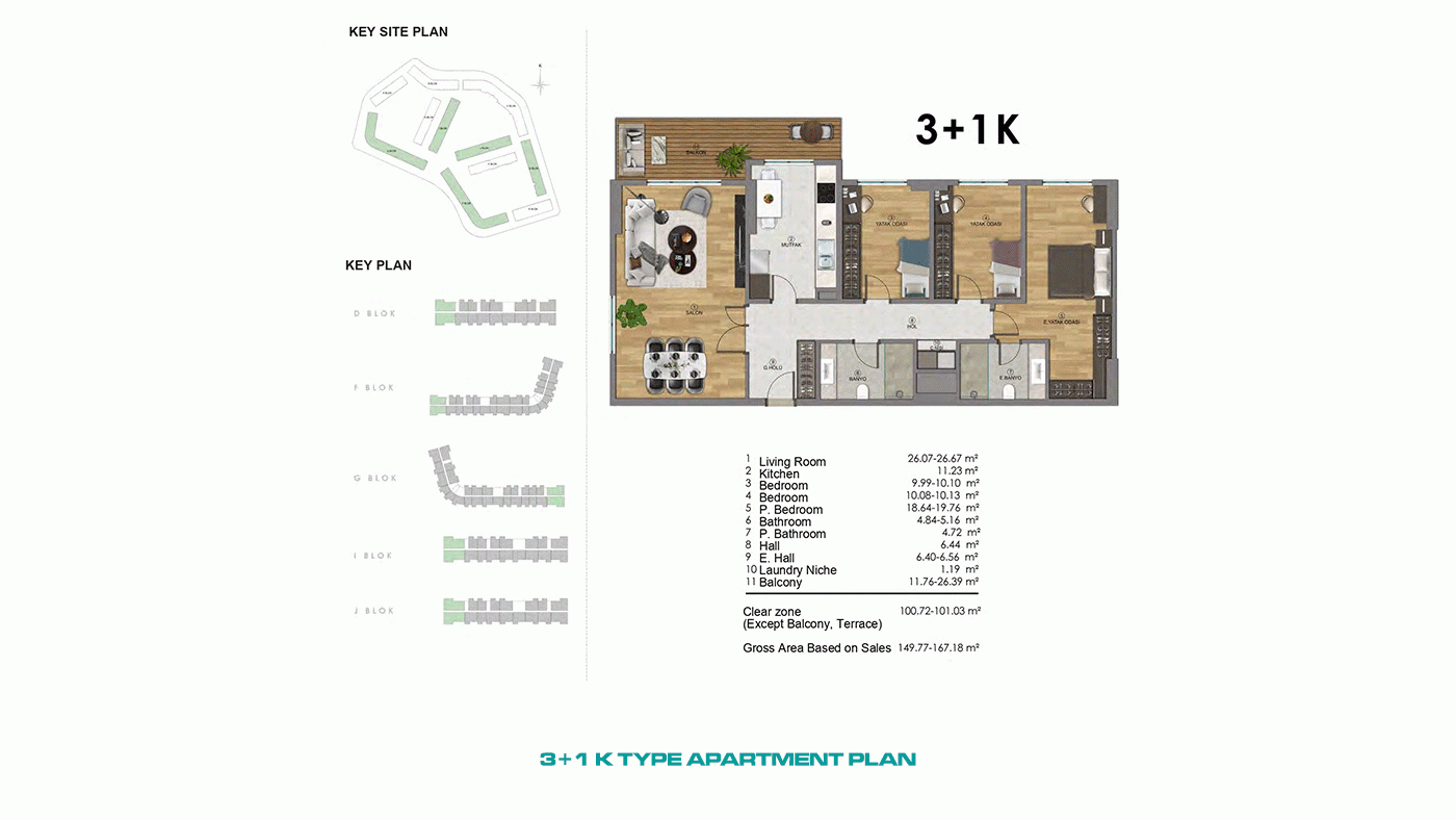 Ferielejligheder i Altıntaş, Antalya – i et stort, moderne kompleks - 97038
