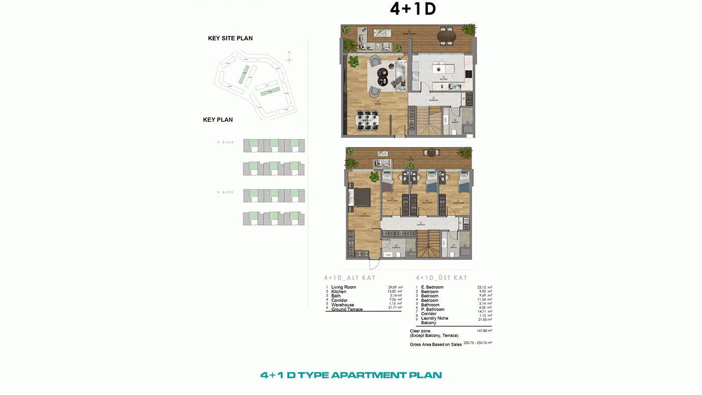Ferielejligheder i Altıntaş, Antalya – i et stort, moderne kompleks - 97039