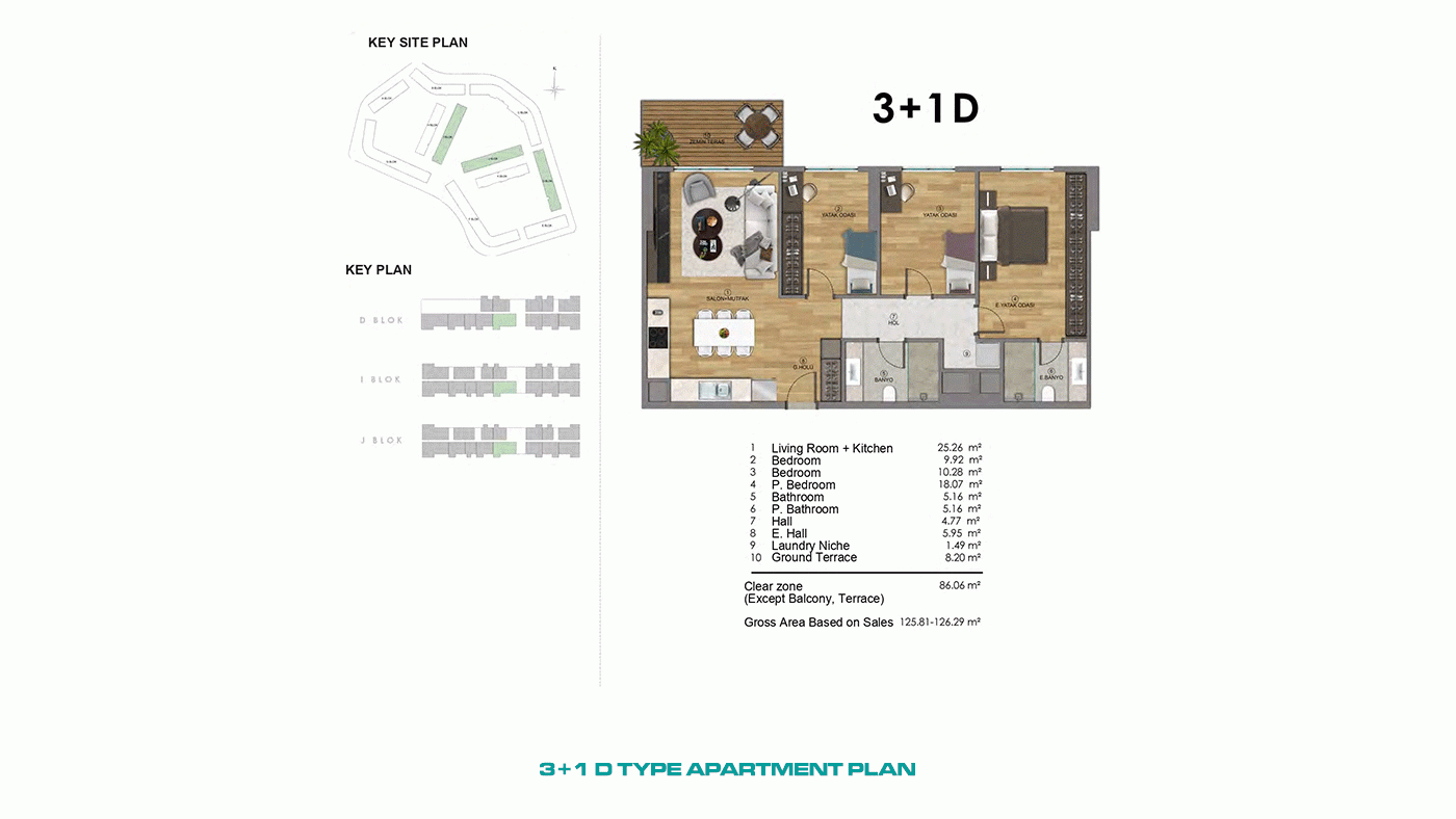 Ferielejligheder i Altıntaş, Antalya – i et stort, moderne kompleks - 97041