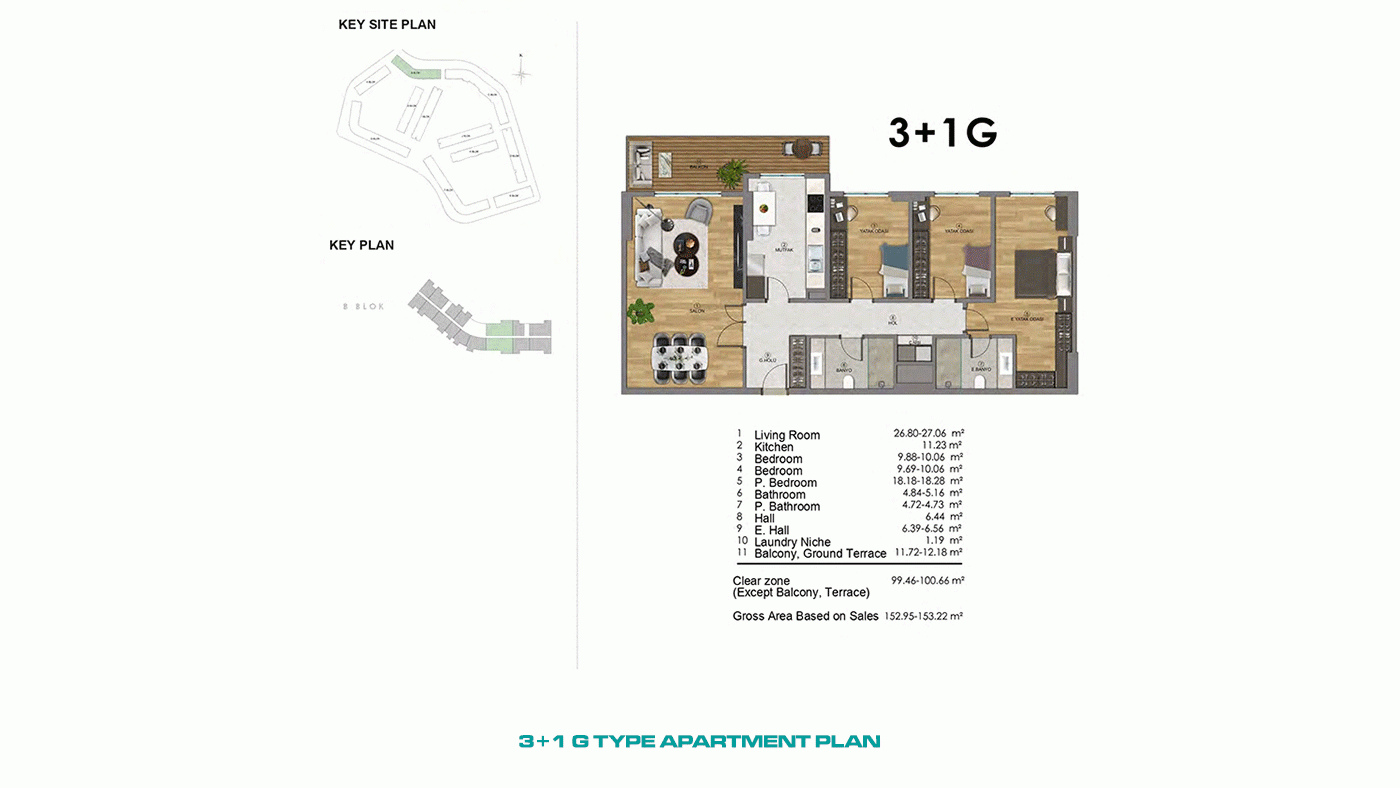 Ferielejligheder i Altıntaş, Antalya – i et stort, moderne kompleks - 97045