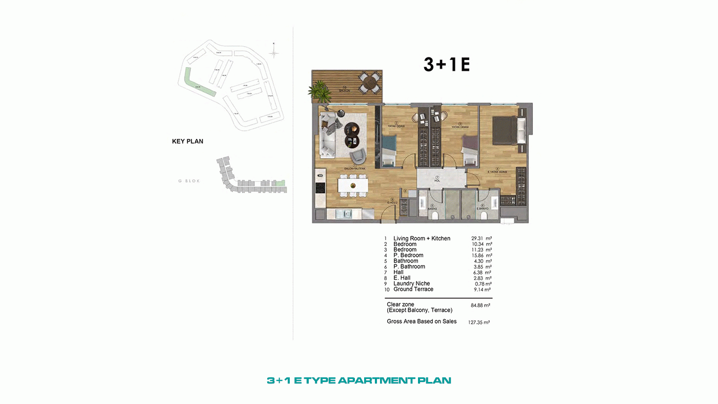 Ferielejligheder i Altıntaş, Antalya – i et stort, moderne kompleks - 97048