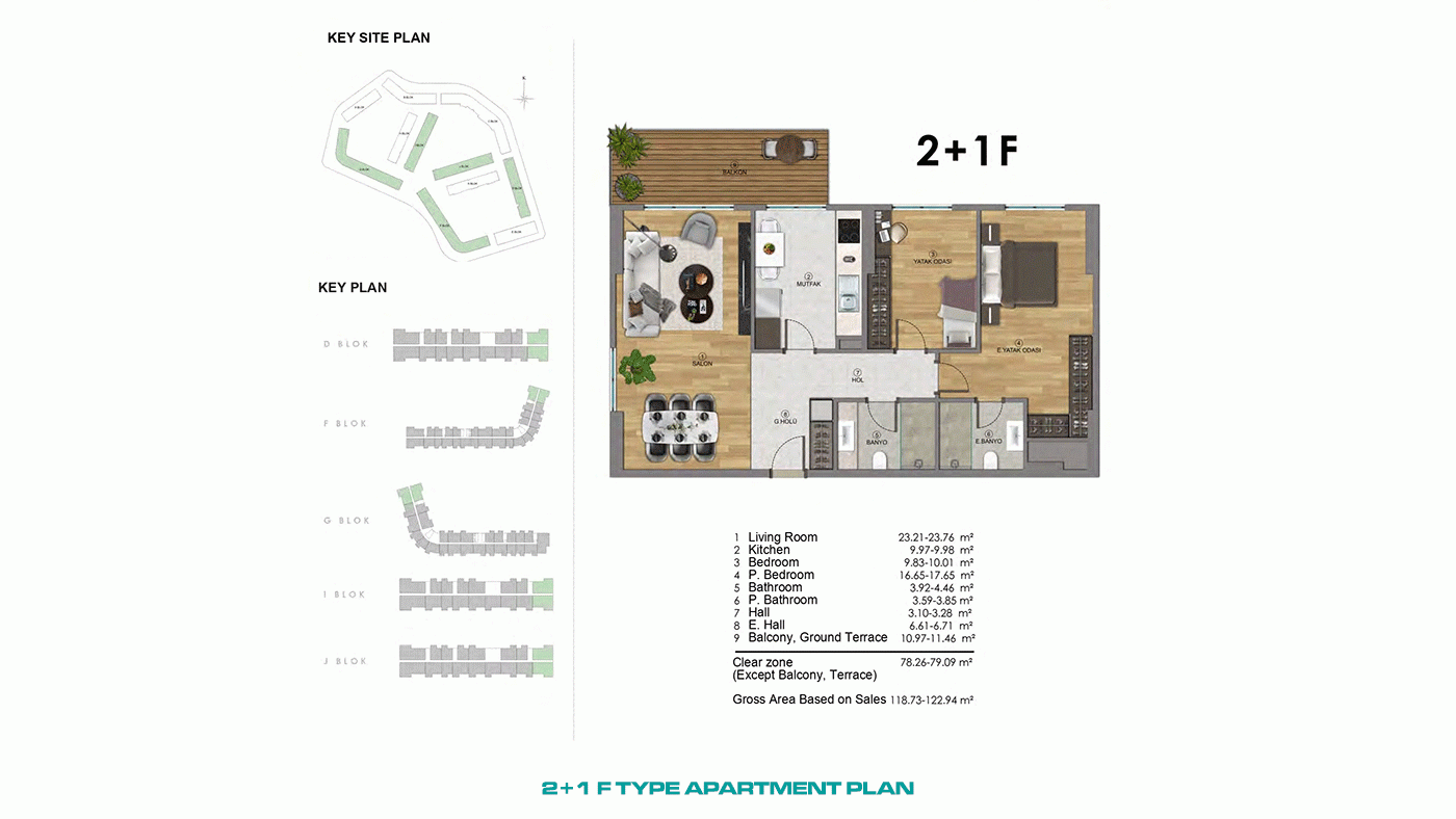 Ferielejligheder i Altıntaş, Antalya – i et stort, moderne kompleks - 97052