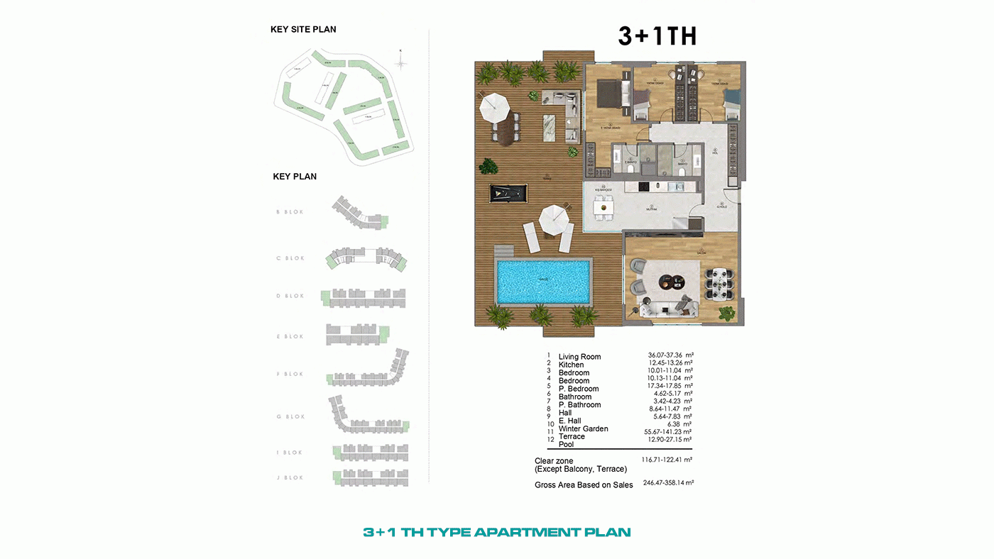 Ferielejligheder i Altıntaş, Antalya – i et stort, moderne kompleks - 97053