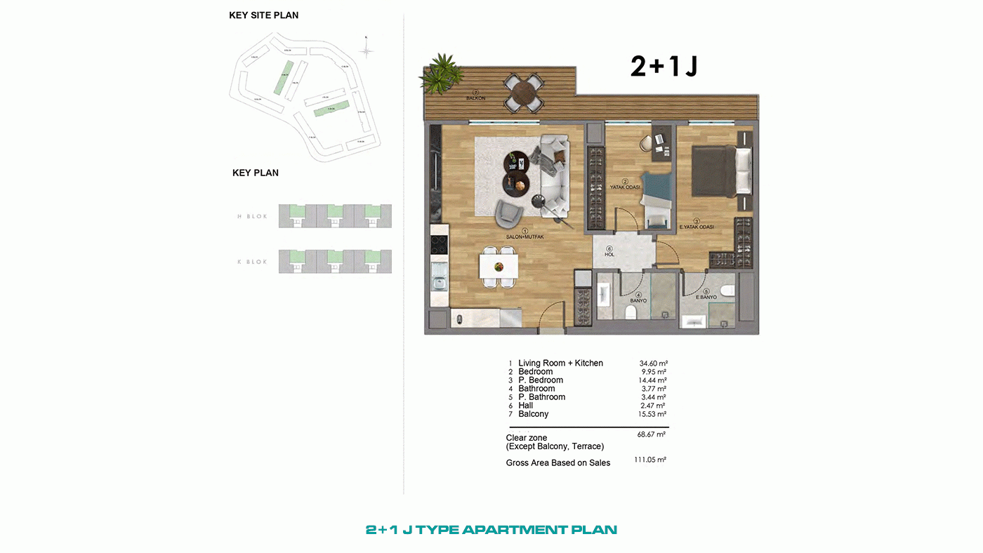 Ferielejligheder i Altıntaş, Antalya – i et stort, moderne kompleks - 97054