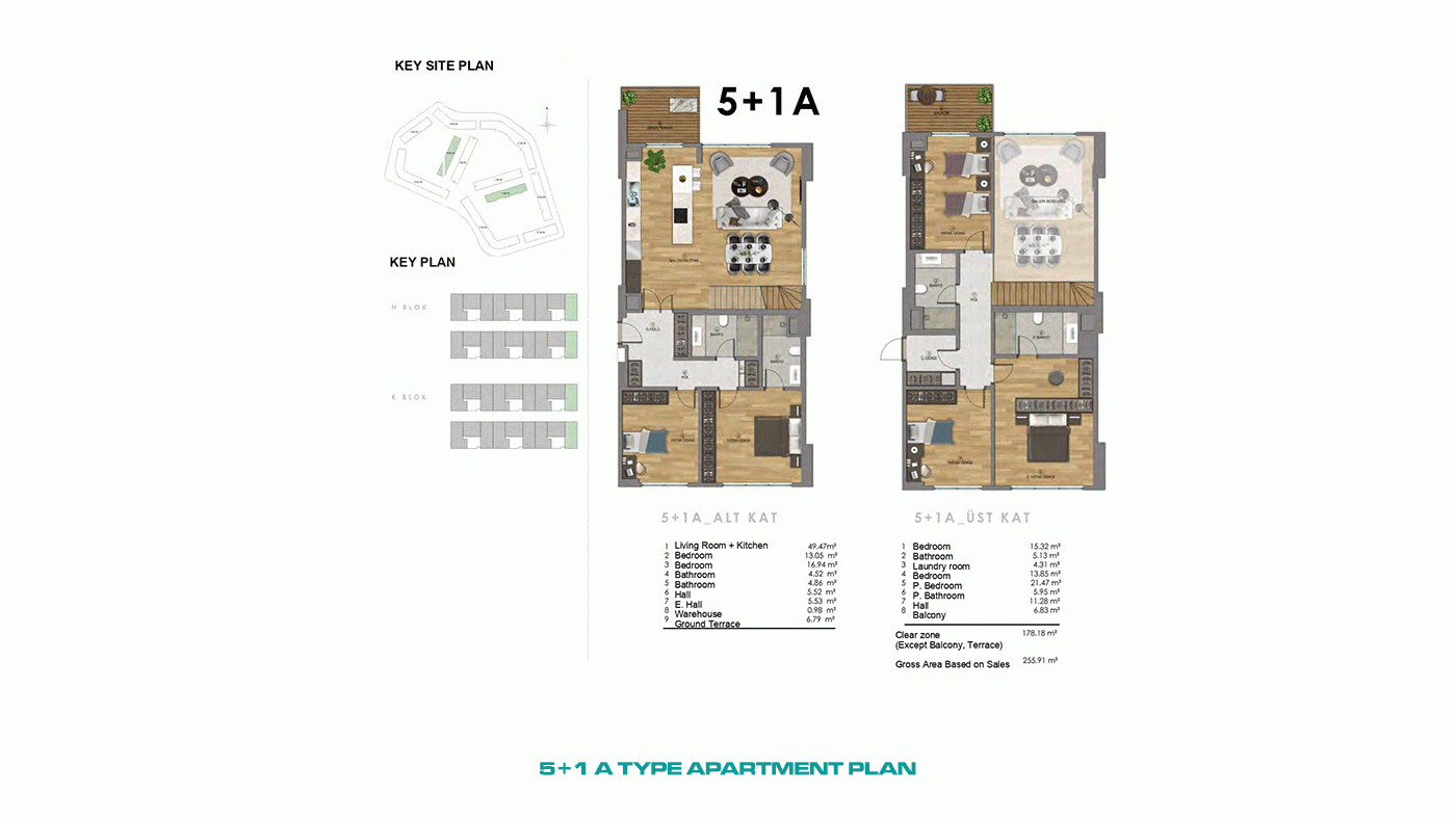 Ferielejligheder i Altıntaş, Antalya – i et stort, moderne kompleks - 97057