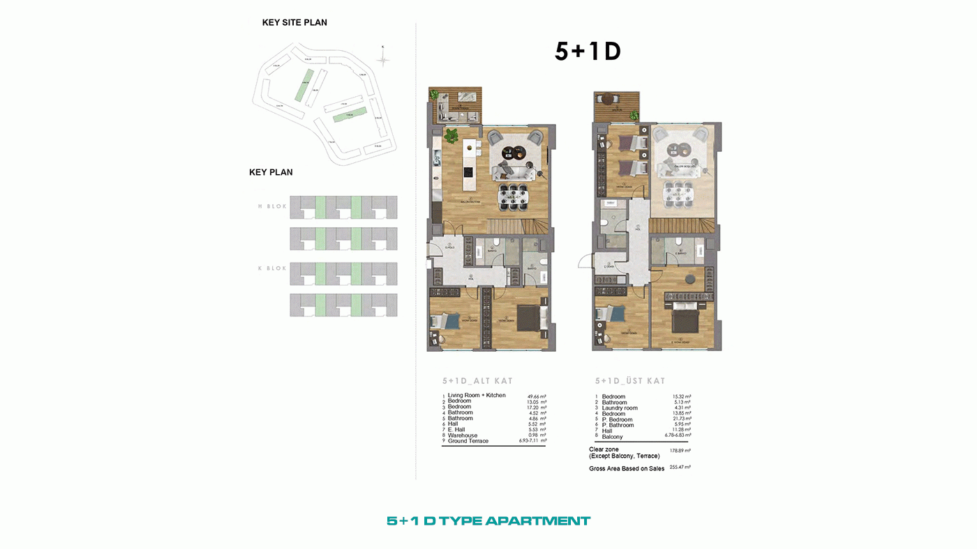Ferielejligheder i Altıntaş, Antalya – i et stort, moderne kompleks - 97059