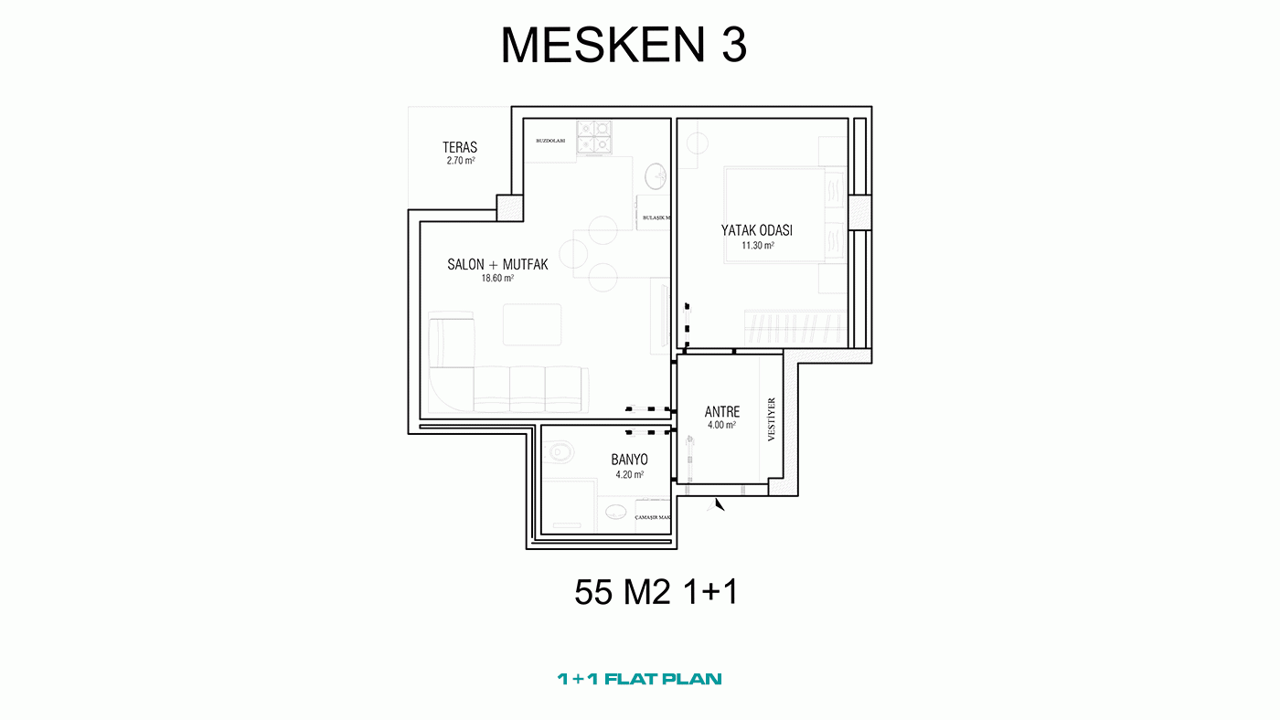 Lara, Şirinyalı'da Plaja 400 Metre Mesafede Site İçerisinde Daireler - 97132