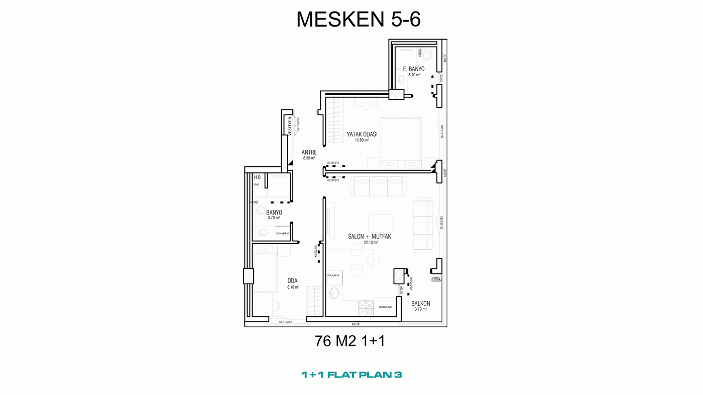 Lara, Şirinyalı'da Plaja 400 Metre Mesafede Site İçerisinde Daireler - 97133
