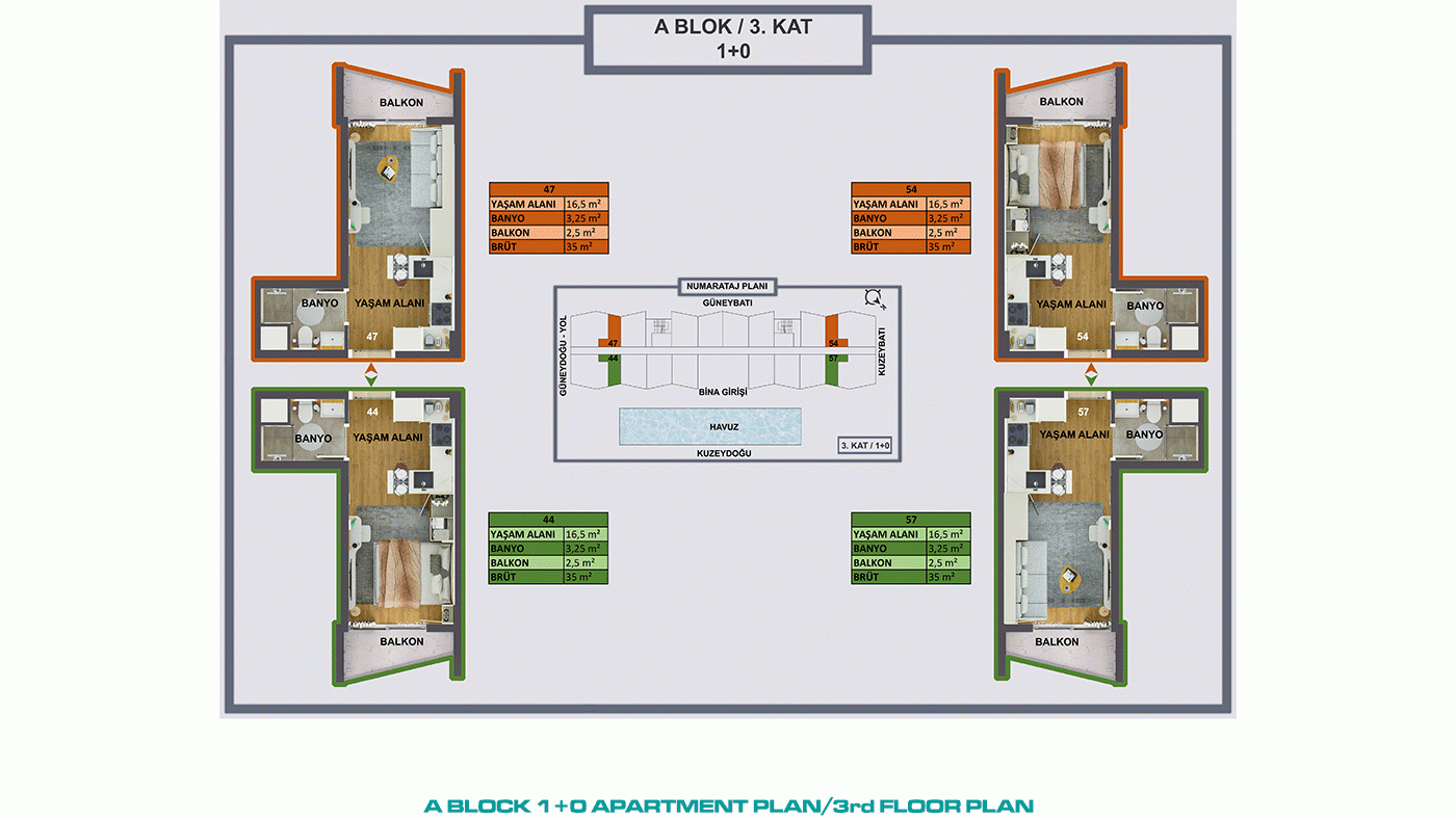 Contemporary Apartments in Antalya, Kepez with Stylish External Design - 97343