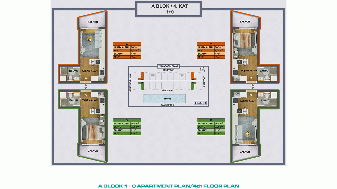Contemporary Apartments in Antalya, Kepez with Stylish External Design - 97346