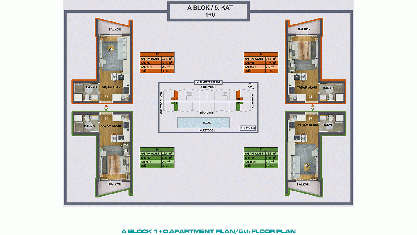 Contemporary Apartments in Antalya, Kepez with Stylish External Design - 97349