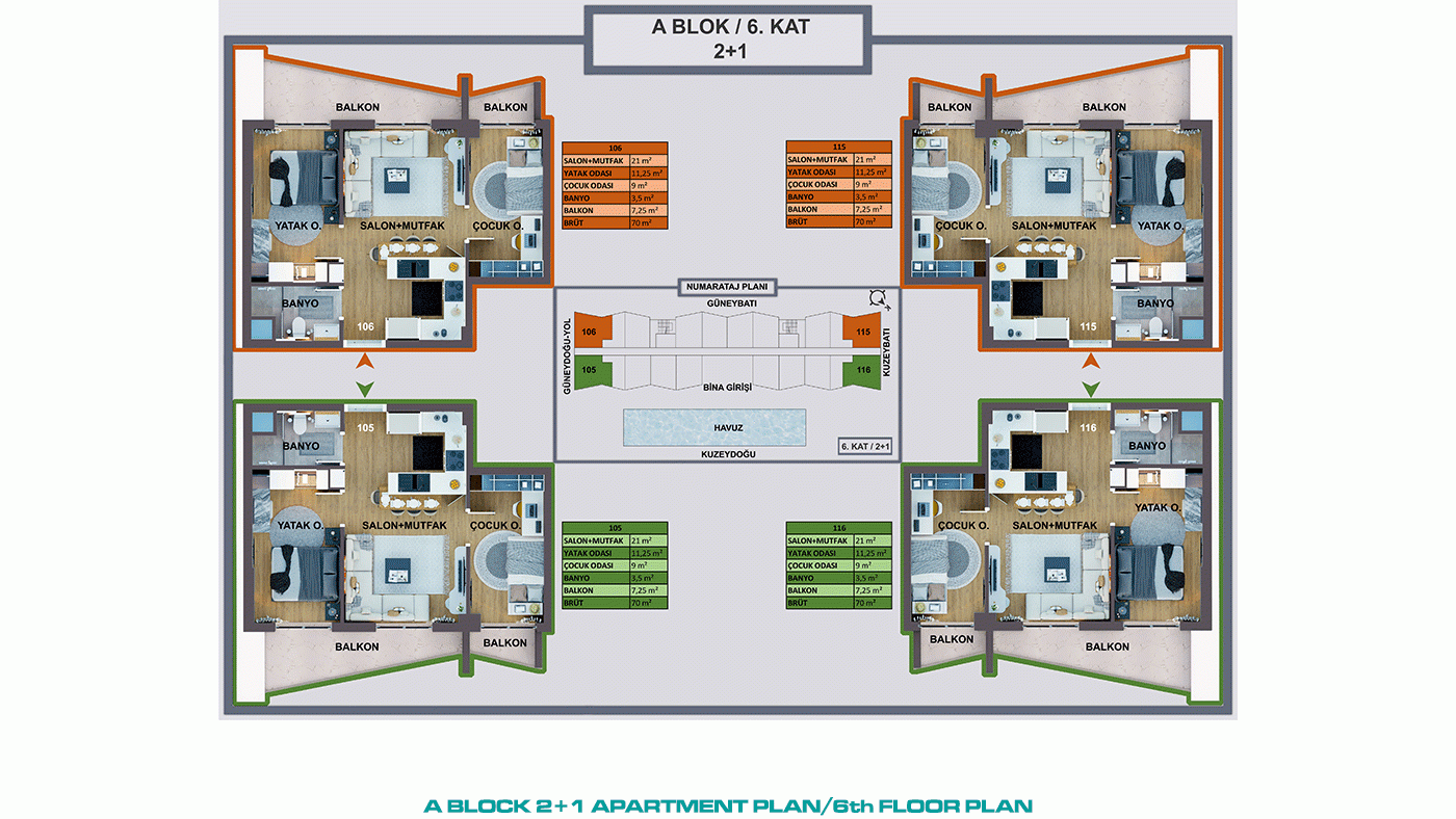 Contemporary Apartments in Antalya, Kepez with Stylish External Design - 97351