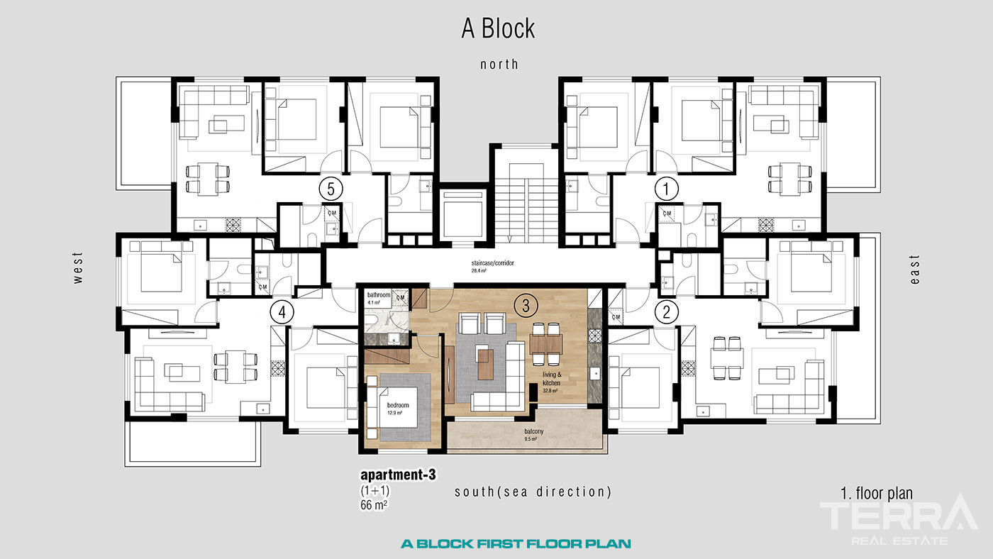 Apartments for Sale in Oba Town Center, Near The Oba Beach in Alanya - 97825