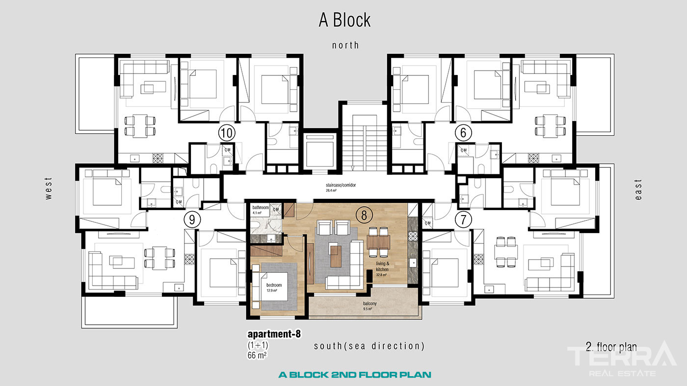 Apartments for Sale in Oba Town Center, Near The Oba Beach in Alanya - 97827