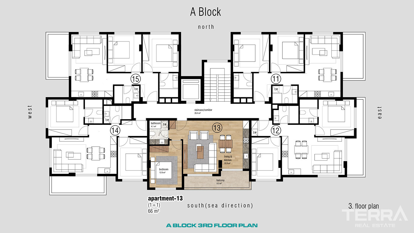 Apartments for Sale in Oba Town Center, Near The Oba Beach in Alanya - 97828