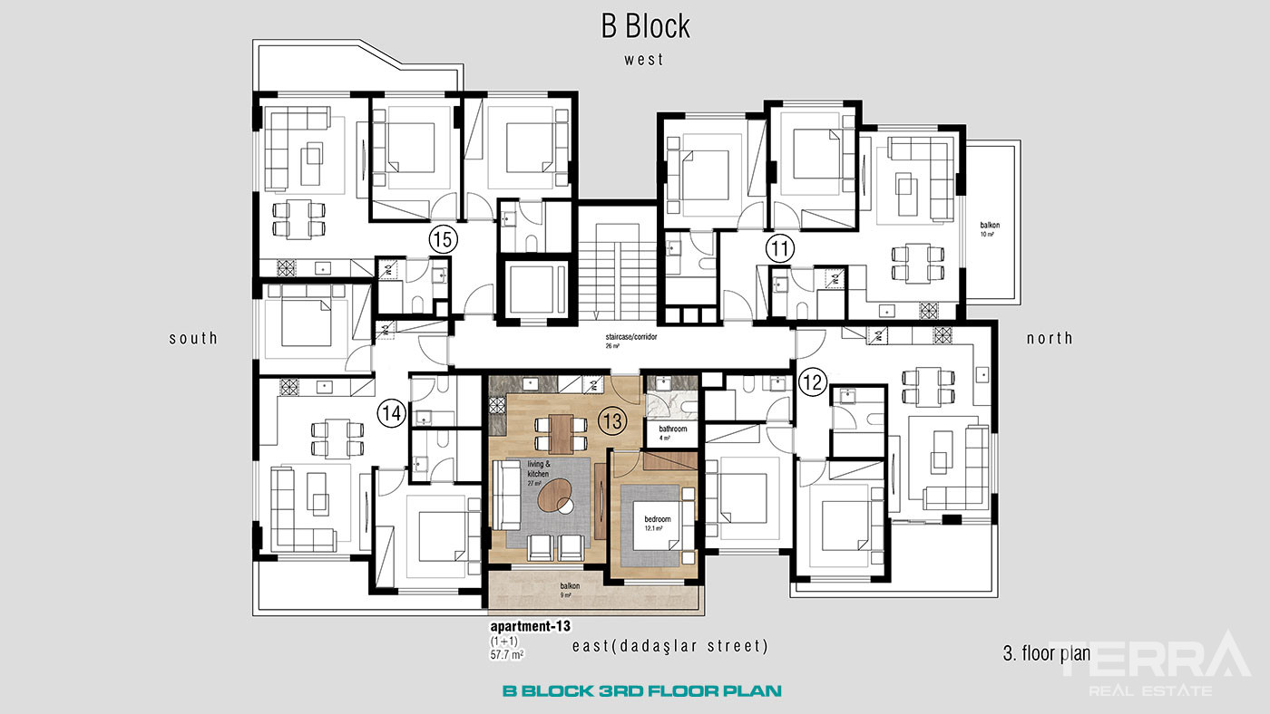 Apartments for Sale in Oba Town Center, Near The Oba Beach in Alanya - 97834