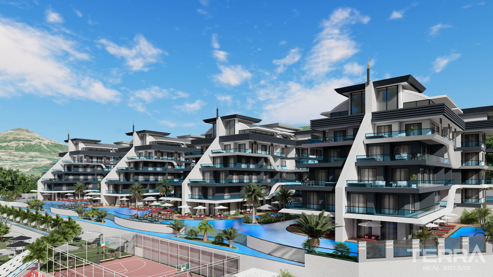 Luxury Apartments for Sale in Oba, Alanya with Private Beach Access