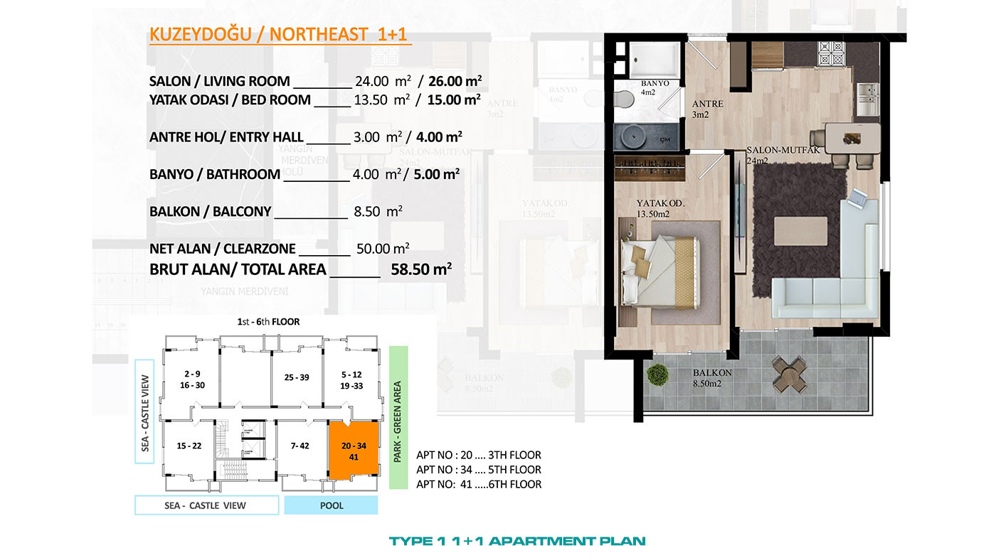 Prime Apartments Near The Cleopatra Beach in Alanya Center - 98444
