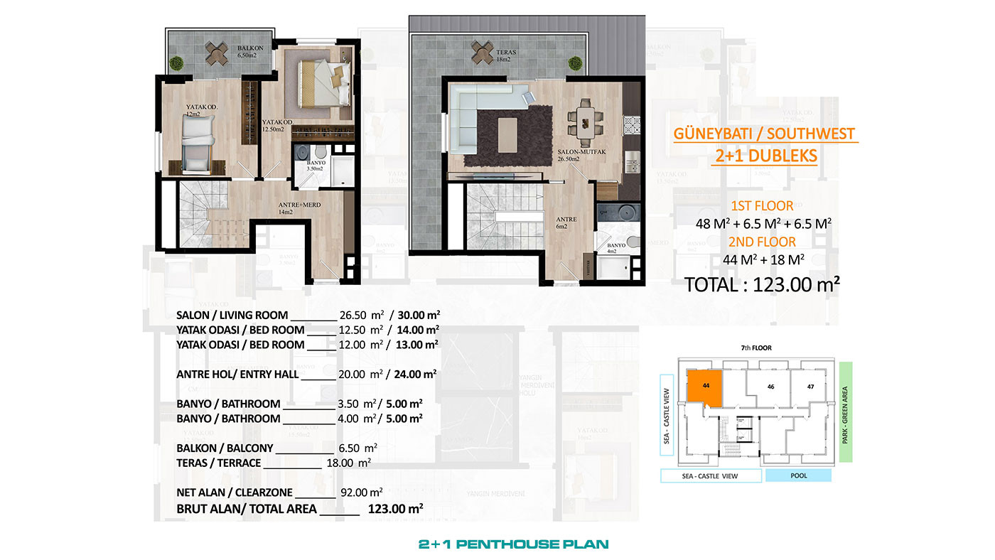 Prime Apartments Near The Cleopatra Beach in Alanya Center - 98446