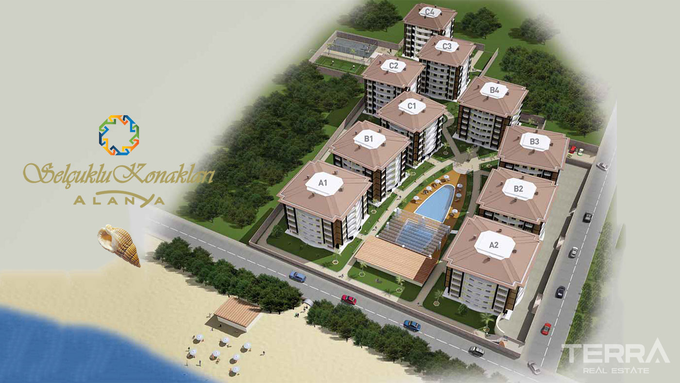 Selçuklu Residence - Central Apartments for Sale by the Sea in Alanya - 100849