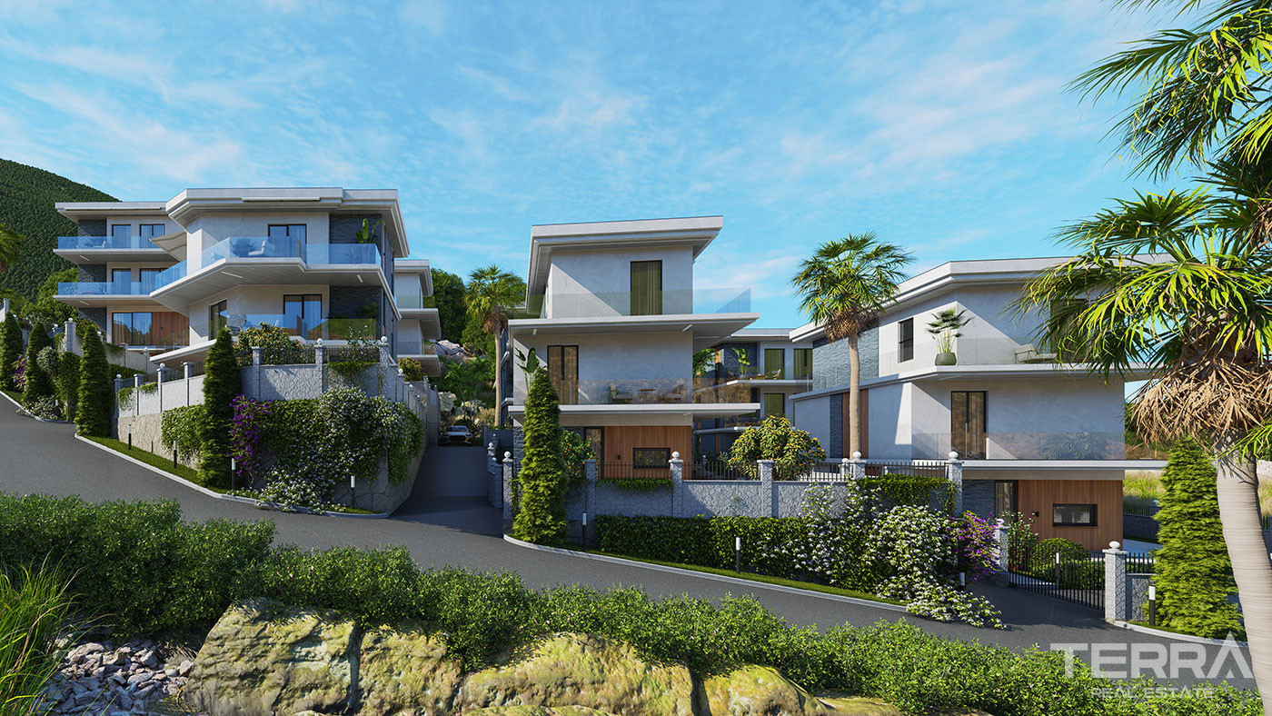 Detached Sea View Villas with Exclusive Design in Bektaş, Alanya - 100542