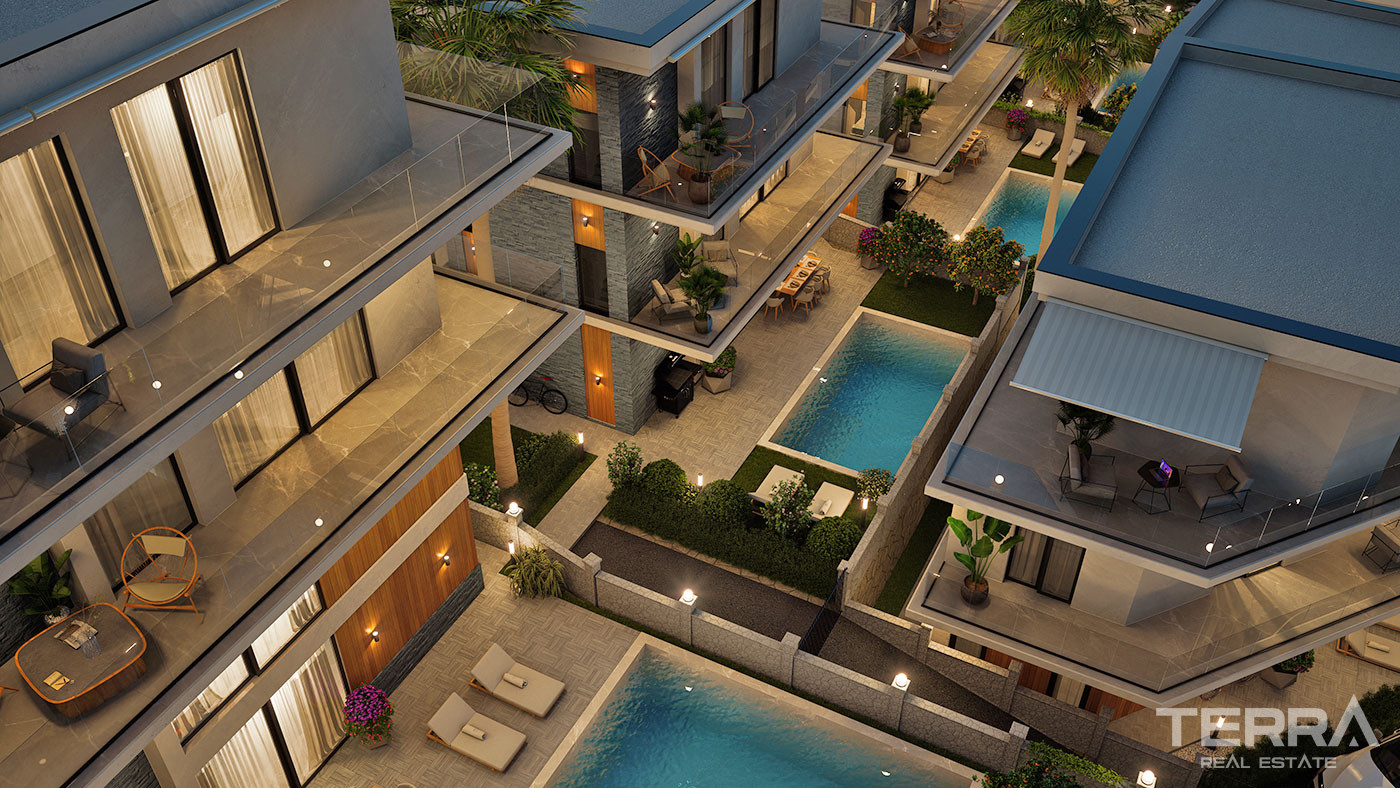 Detached Sea View Villas with Exclusive Design in Bektaş, Alanya - 100548