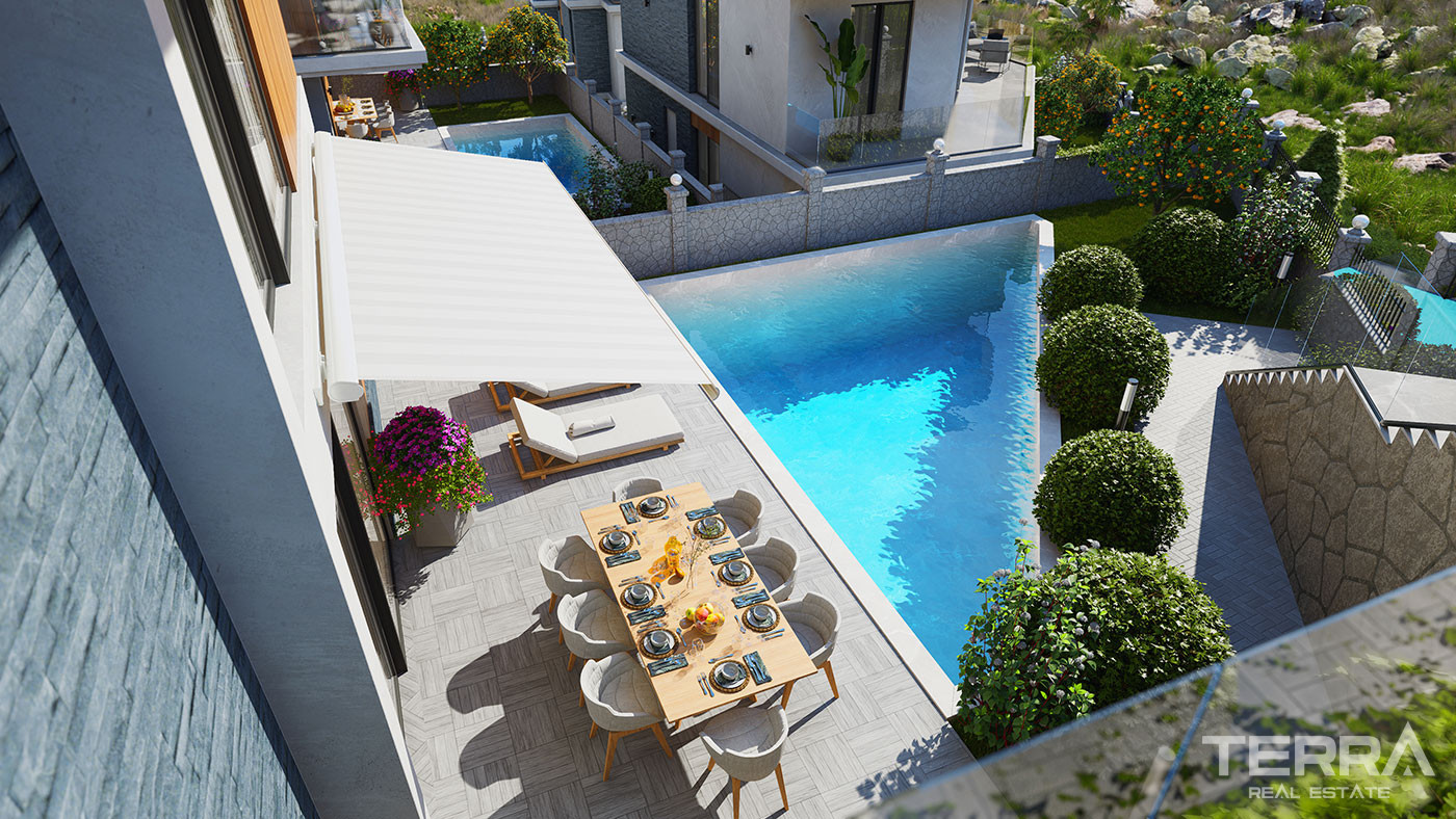 Detached Sea View Villas with Exclusive Design in Bektaş, Alanya - 100549
