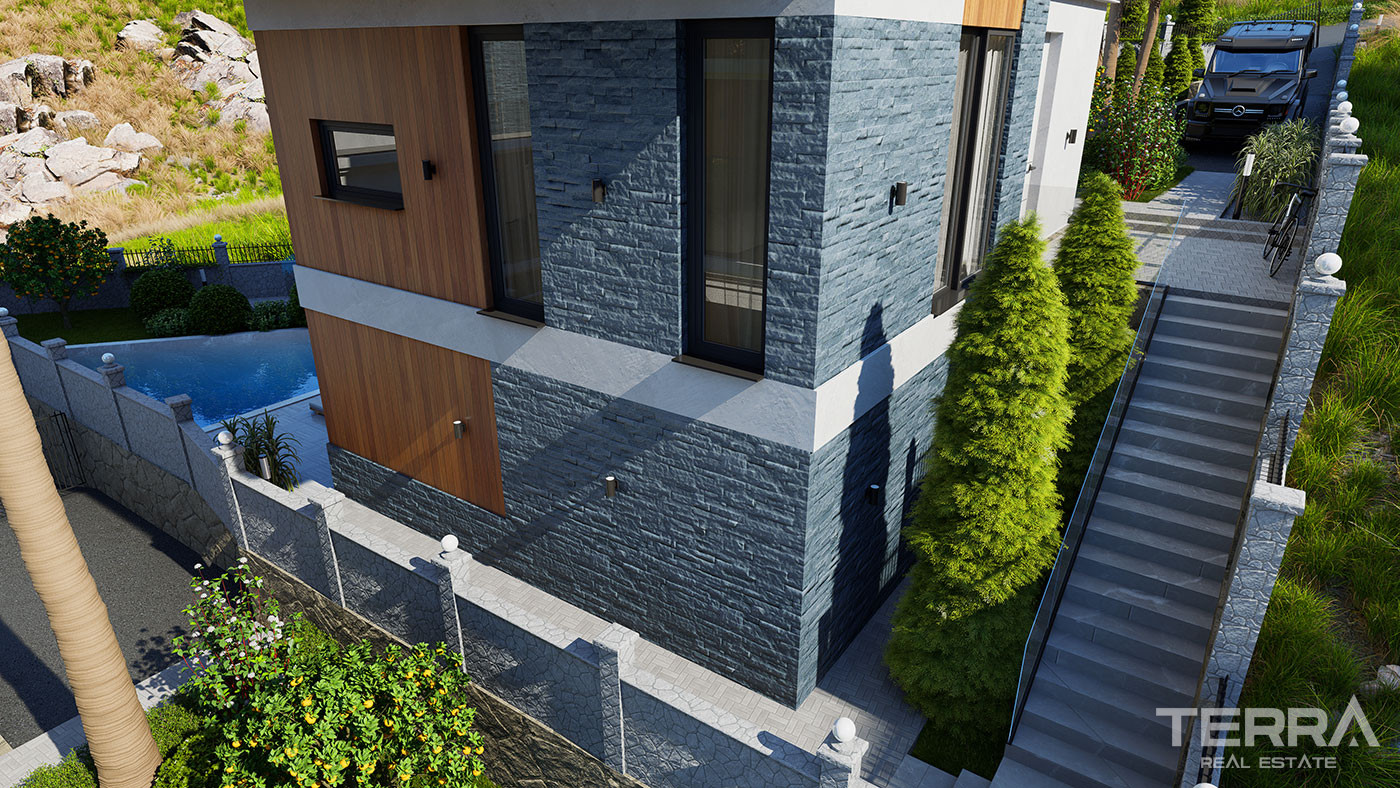 Detached Sea View Villas with Exclusive Design in Bektaş, Alanya - 100550