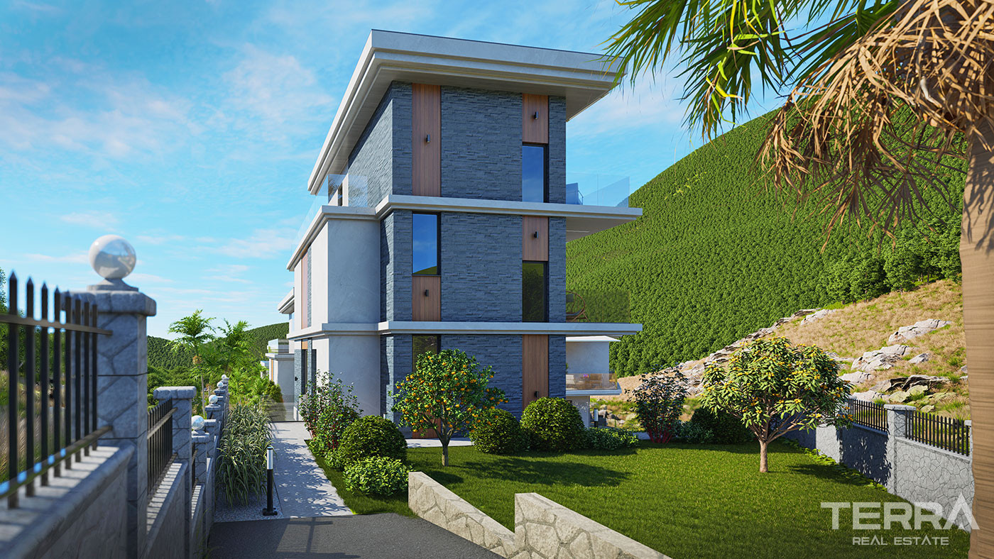Detached Sea View Villas with Exclusive Design in Bektaş, Alanya - 100551