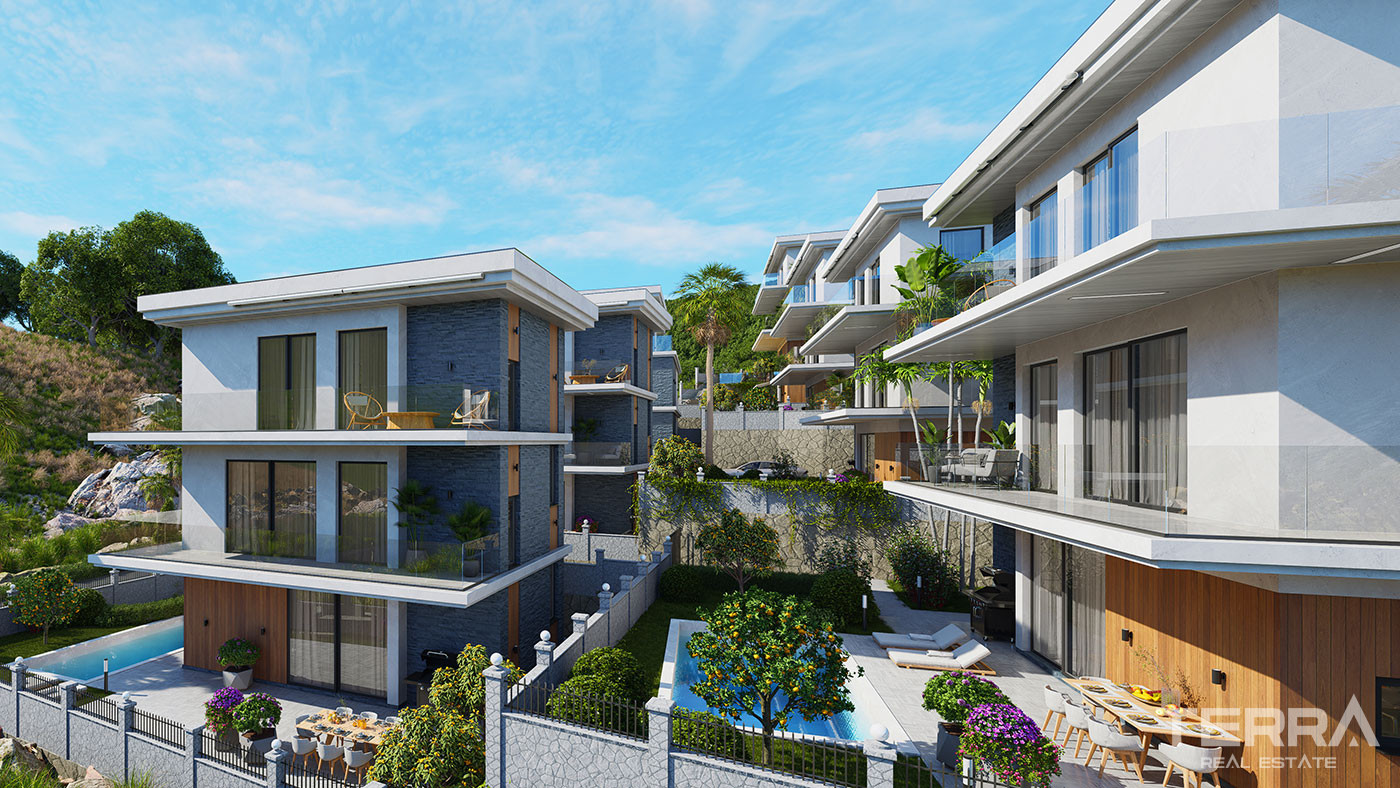 Detached Sea View Villas with Exclusive Design in Bektaş, Alanya - 100558