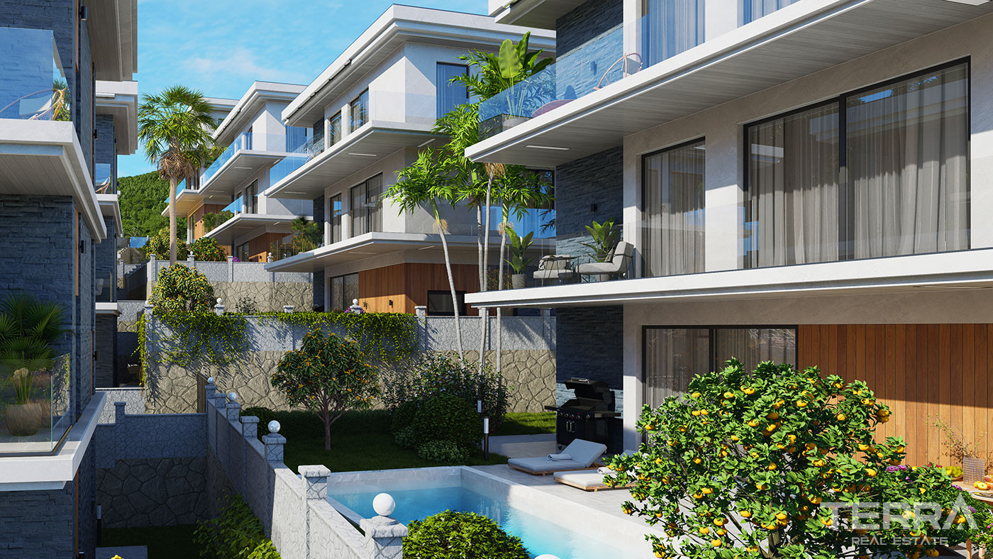 Detached Sea View Villas with Exclusive Design in Bektaş, Alanya - 100561