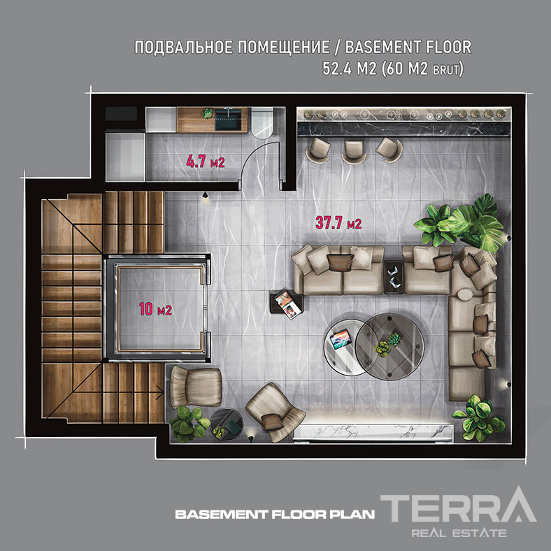 Detached Sea View Villas with Exclusive Design in Bektaş, Alanya - 100562