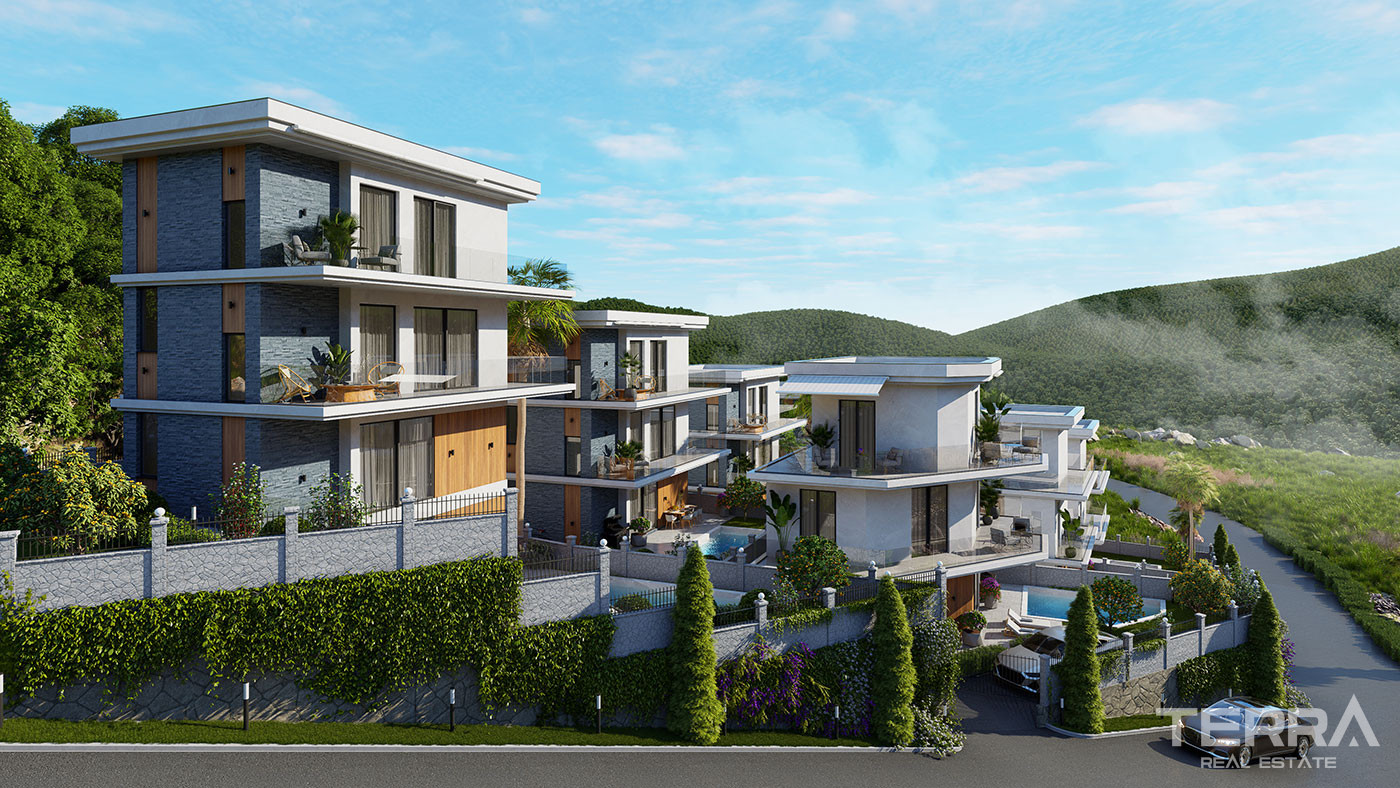 Detached Sea View Villas with Exclusive Design in Bektaş, Alanya - 100565