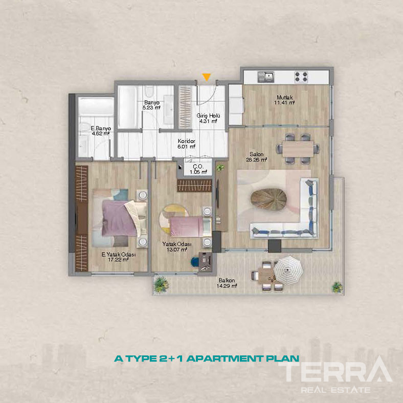 Elegance and Luxury United in New Apartments in Şişli, İstanbul - 100804