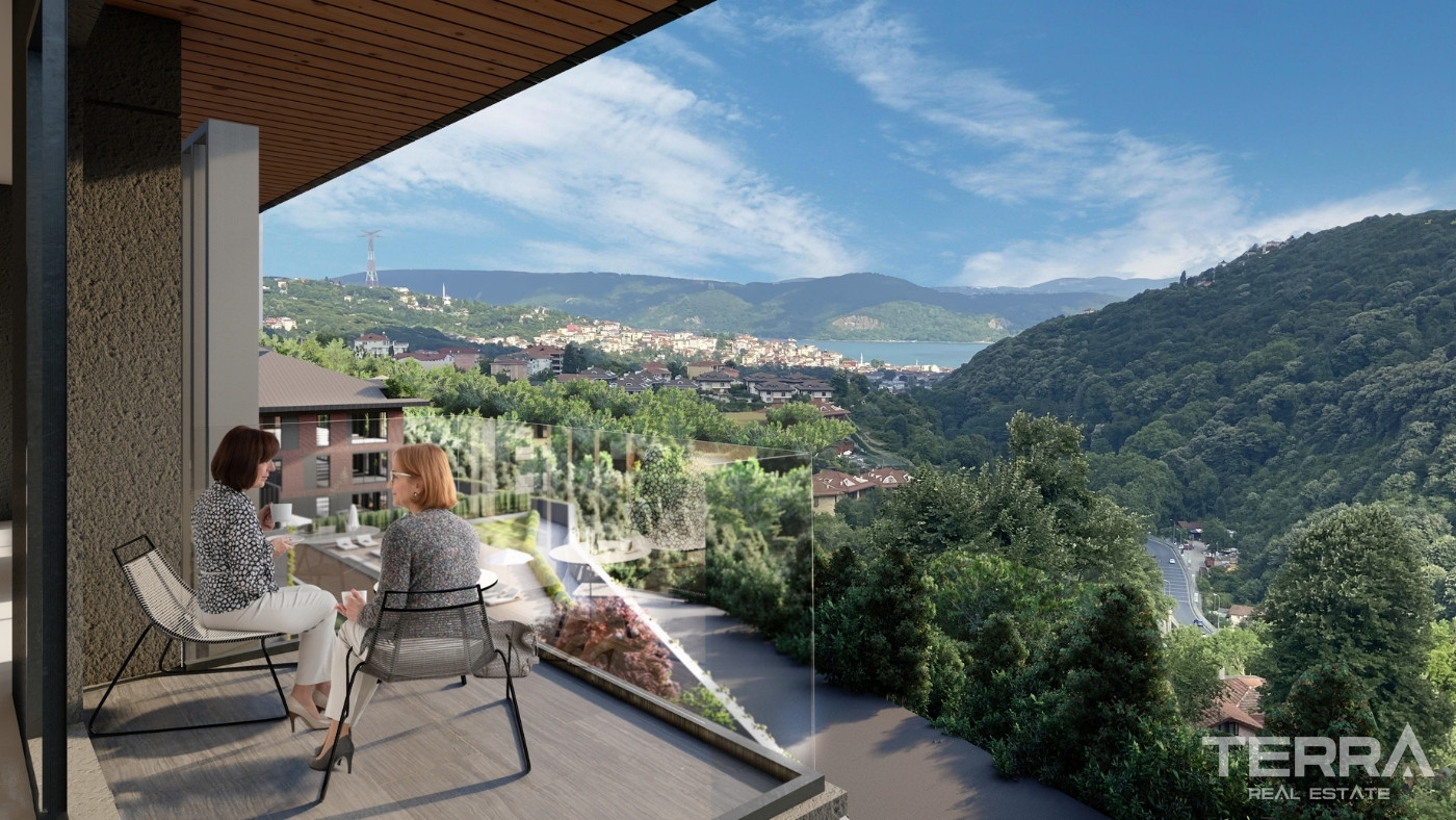 Sea and Forest View Apartments with Top Amenities in Sarıyer, İstanbul - 100683