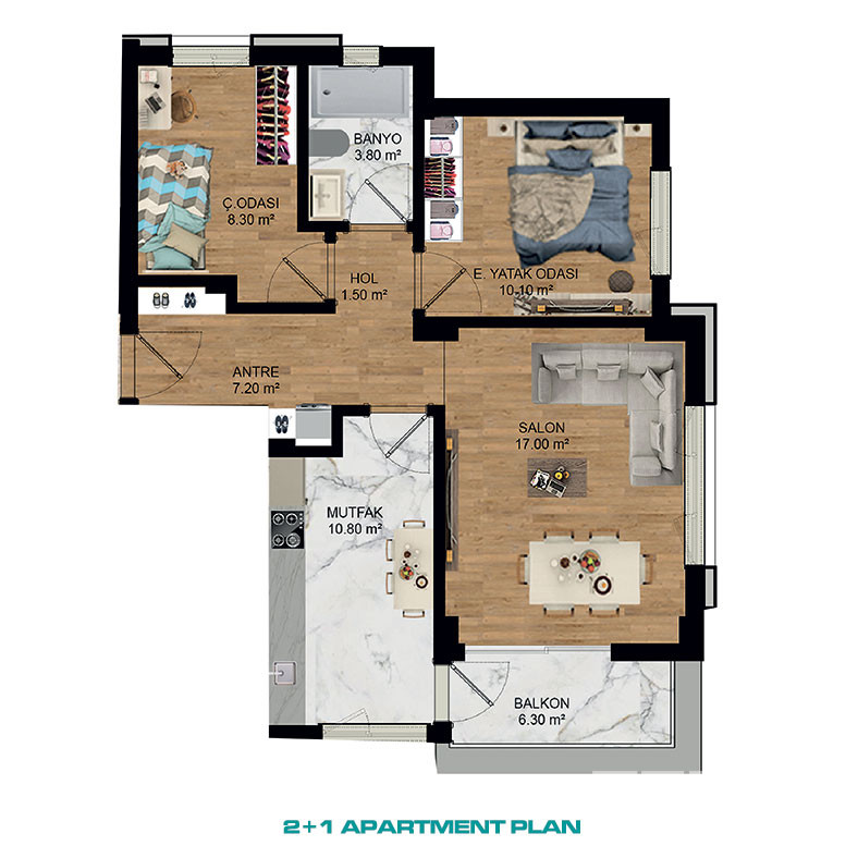 Well-Located Apartments in a Complex with Amenities in Kepez, Antalya - 101053