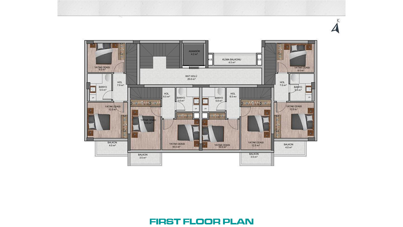 Contemporary Flats within a Secure Complex in Altıntaş, Antalya - 101105