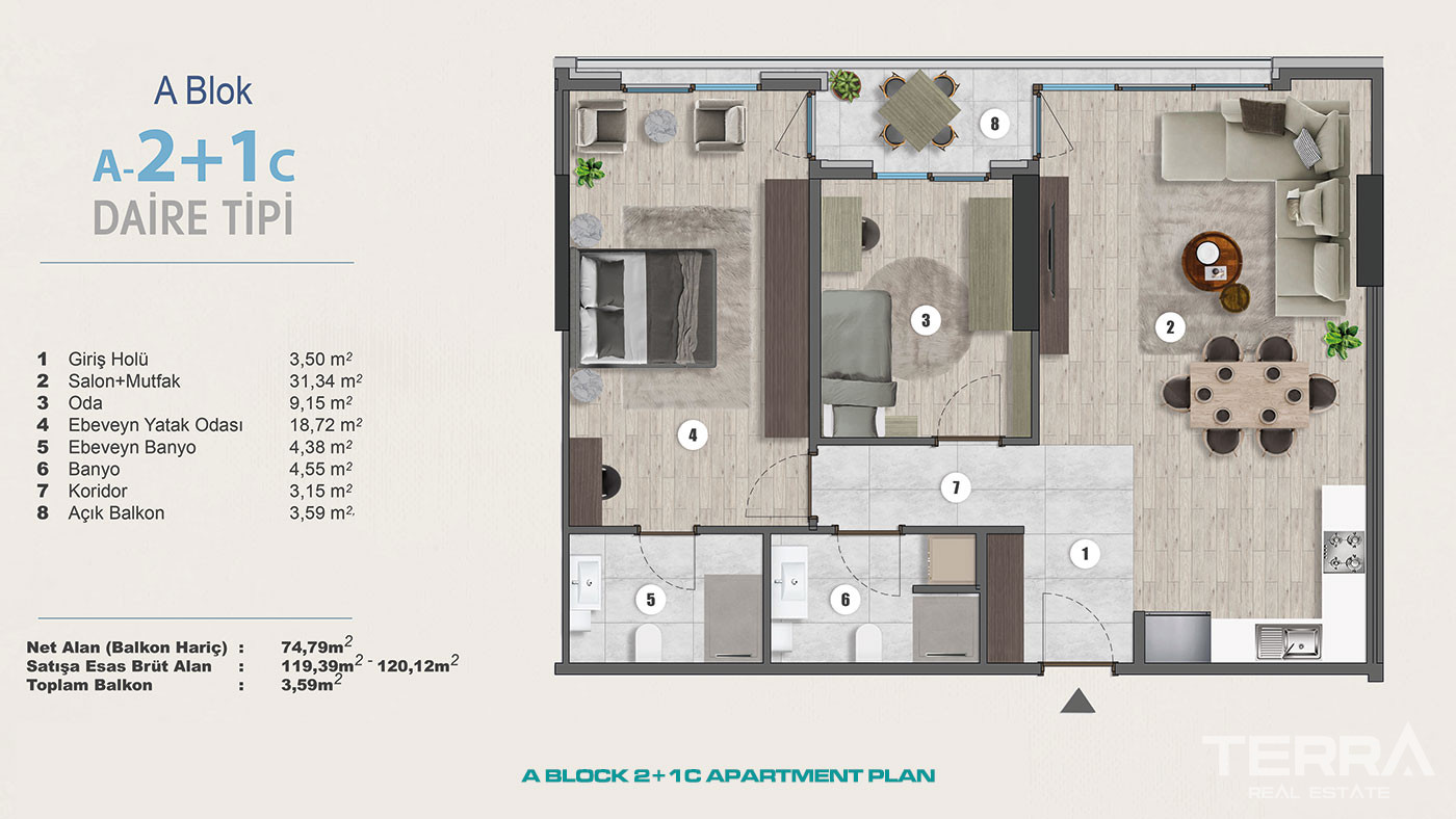Exclusive Sea View Apartments for Sale in Istanbul, Kartal, Turkey - 102269