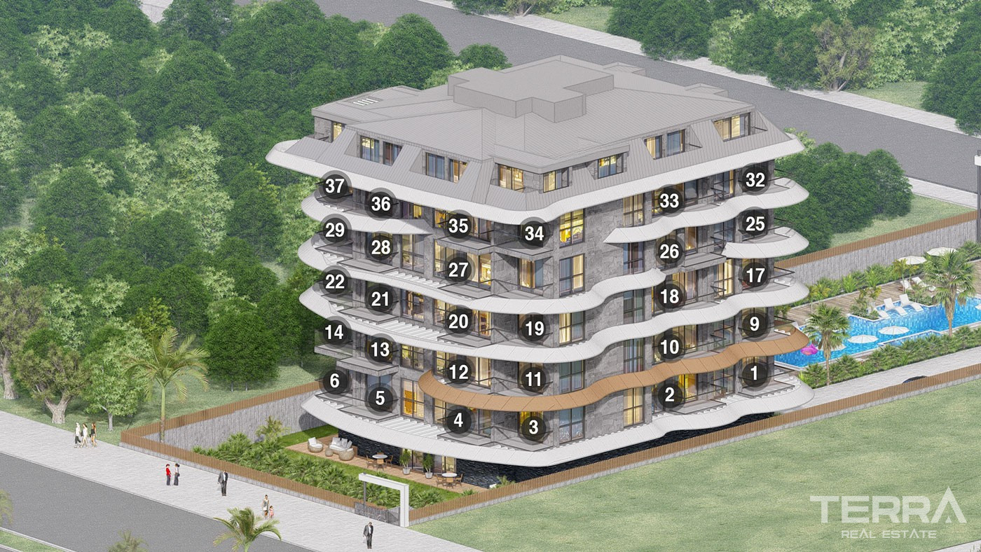 Luxury Beachfront Apartments for Sale in Kestel, Alanya, Turkey - 102566