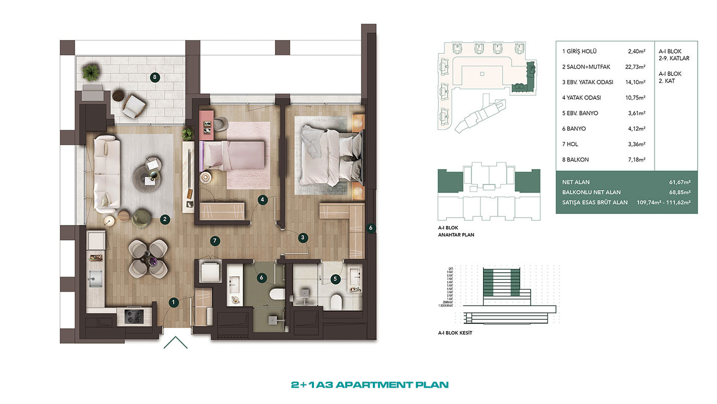 Luviya Residence — Apartments for Sale in Central Antalya, Turkey - 102688