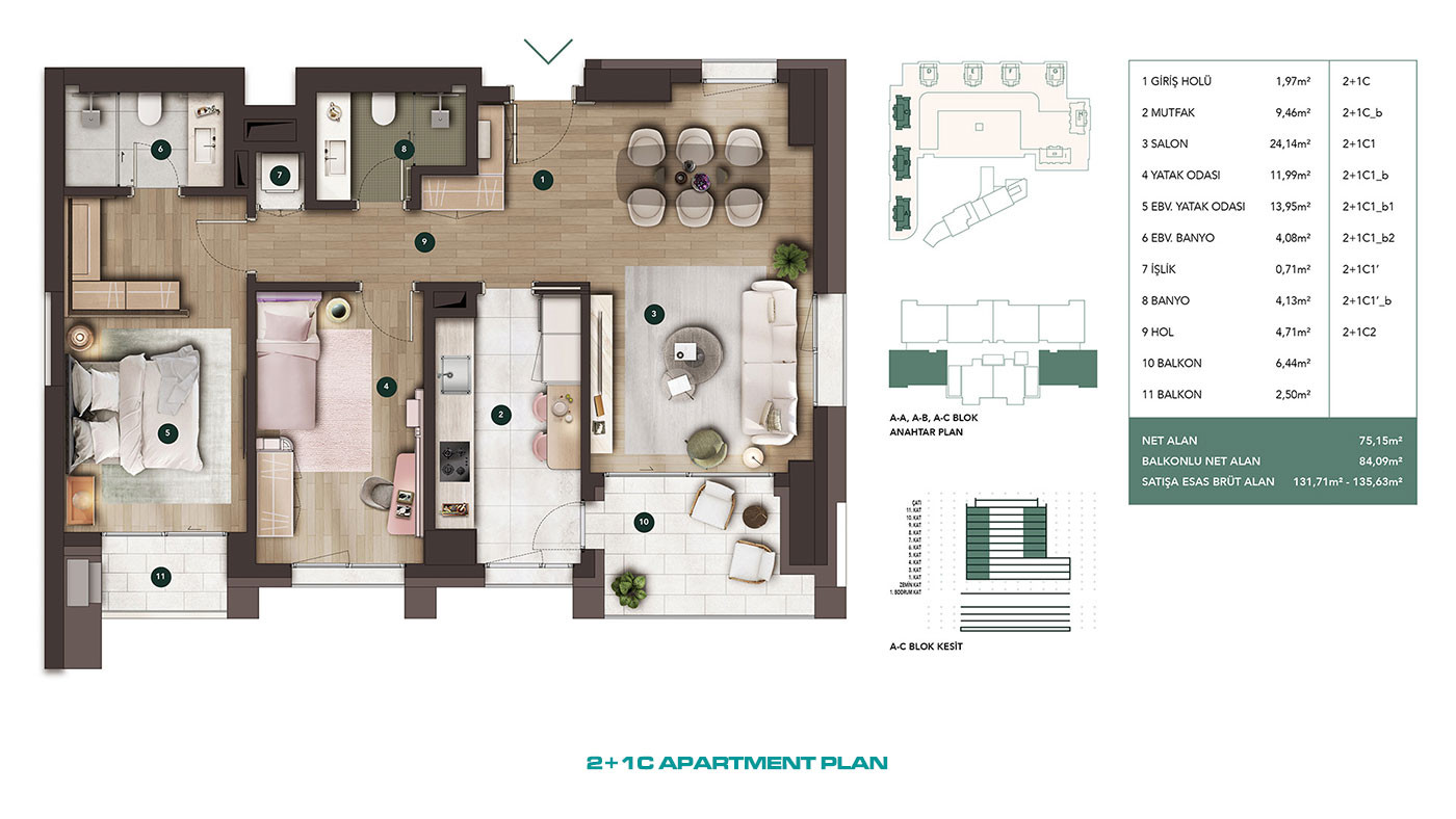 Luviya Residence — Apartments for Sale in Central Antalya, Turkey - 102691